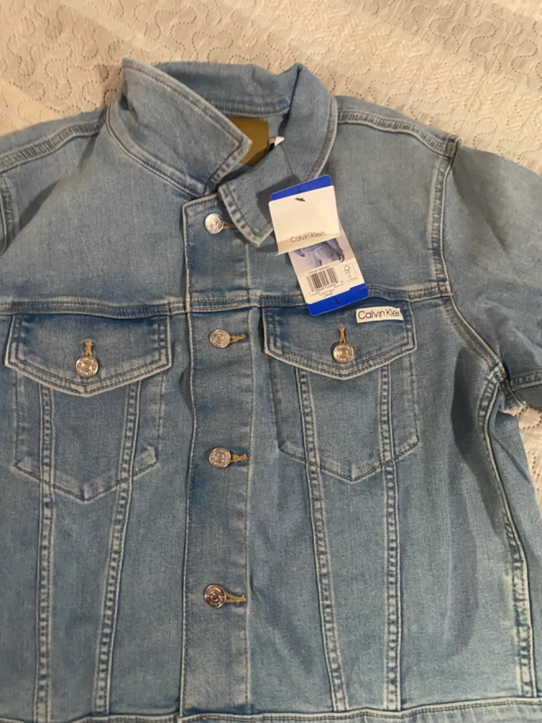 New Calvin Klein Classic Trucker Jacket - Size L
