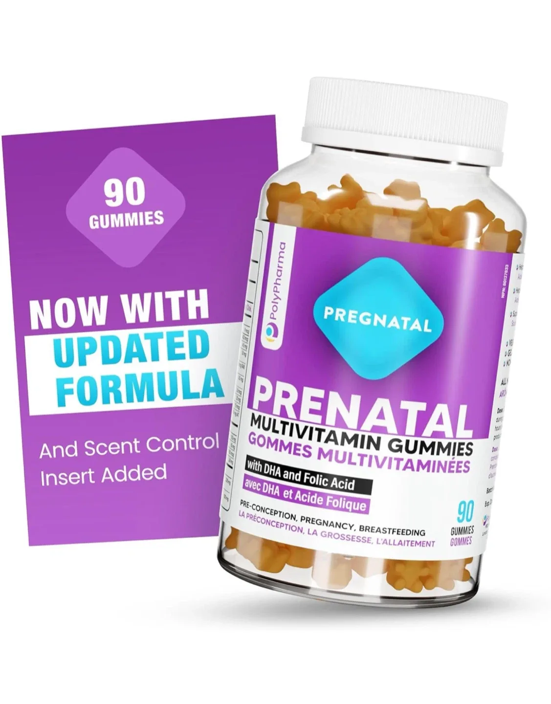 PolyPharma Prenatal Multivitamin Gummies, 90 count thumbnail
