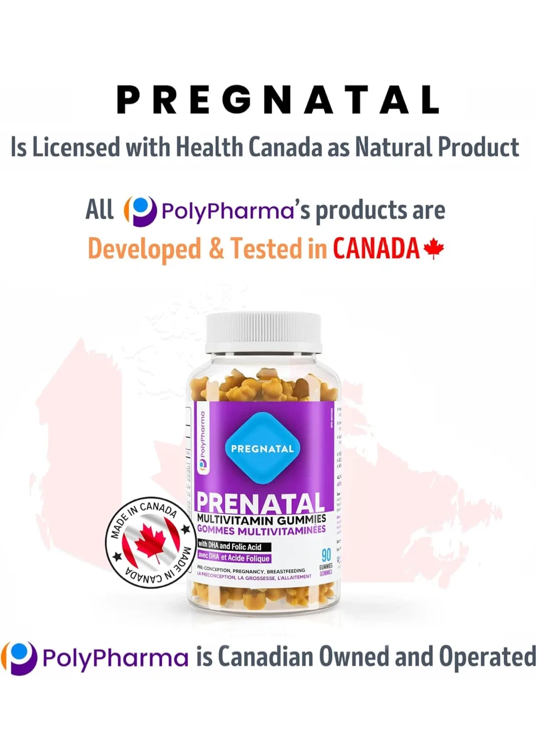 PolyPharma Prenatal Multivitamin Gummies, 90 count image indicator(8)