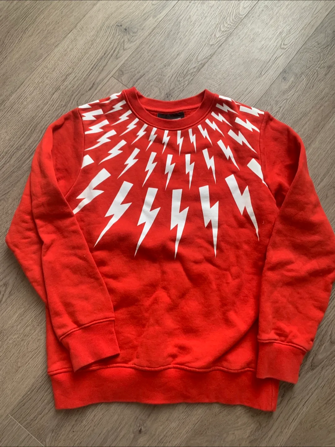 Neil Barrett Kids(6-8 years old - Red Lightning Bolt Sweater thumbnail