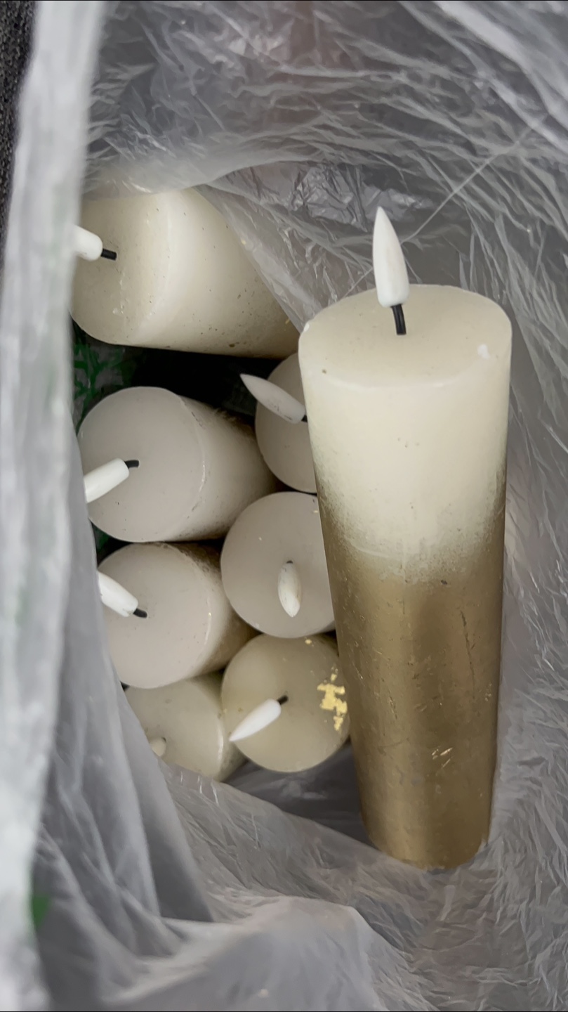 LED Candles - Flameless, Gold Color