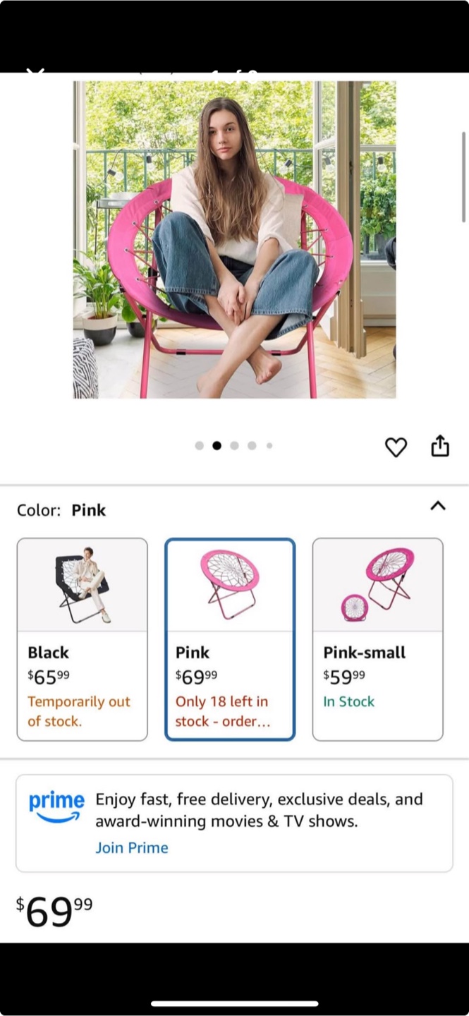 Pink Papasan Chair - photo 2
