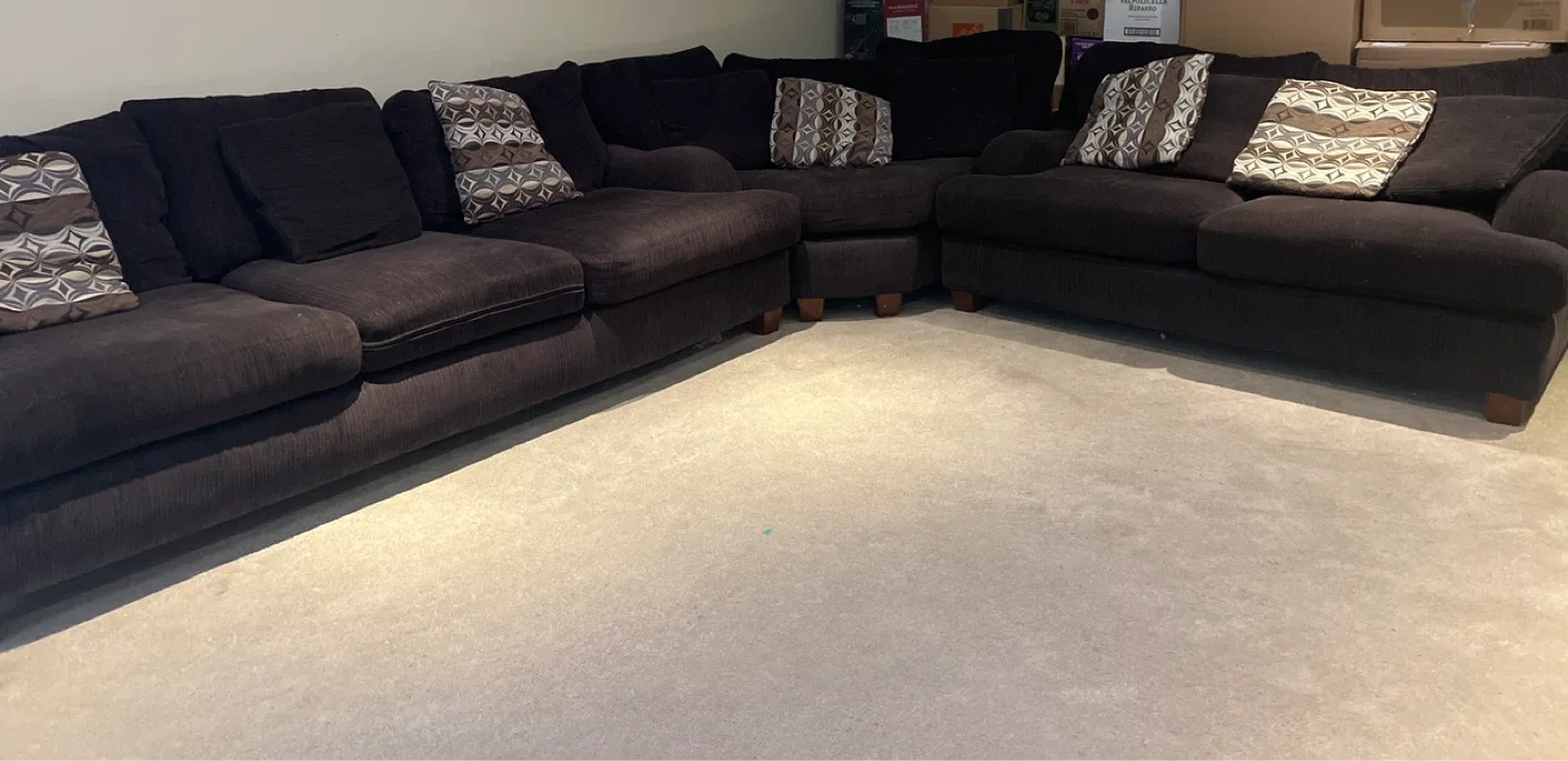 Large Brown Sectional Sofa thumbnail