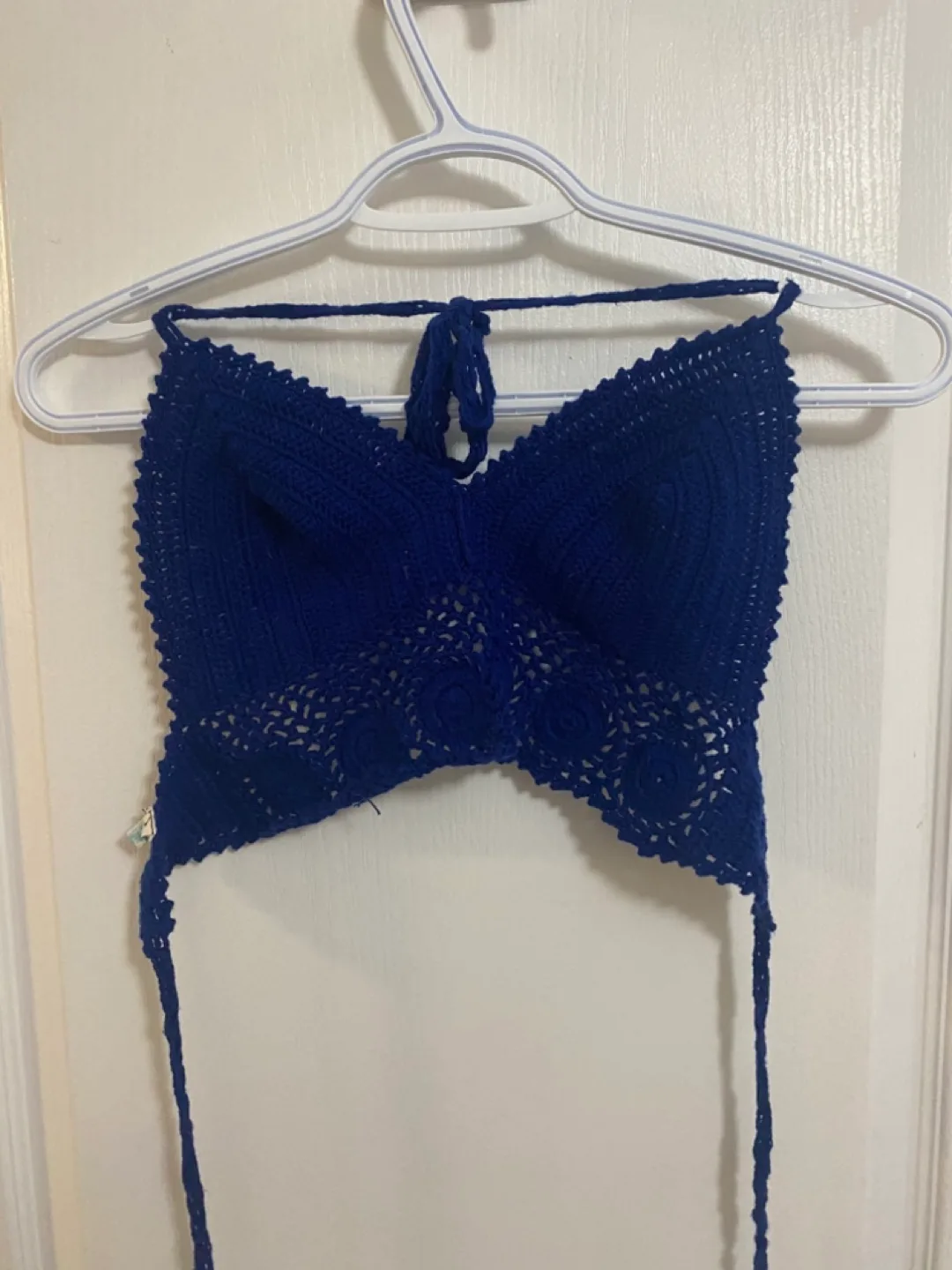 Crochet Halter Top - Blue thumbnail