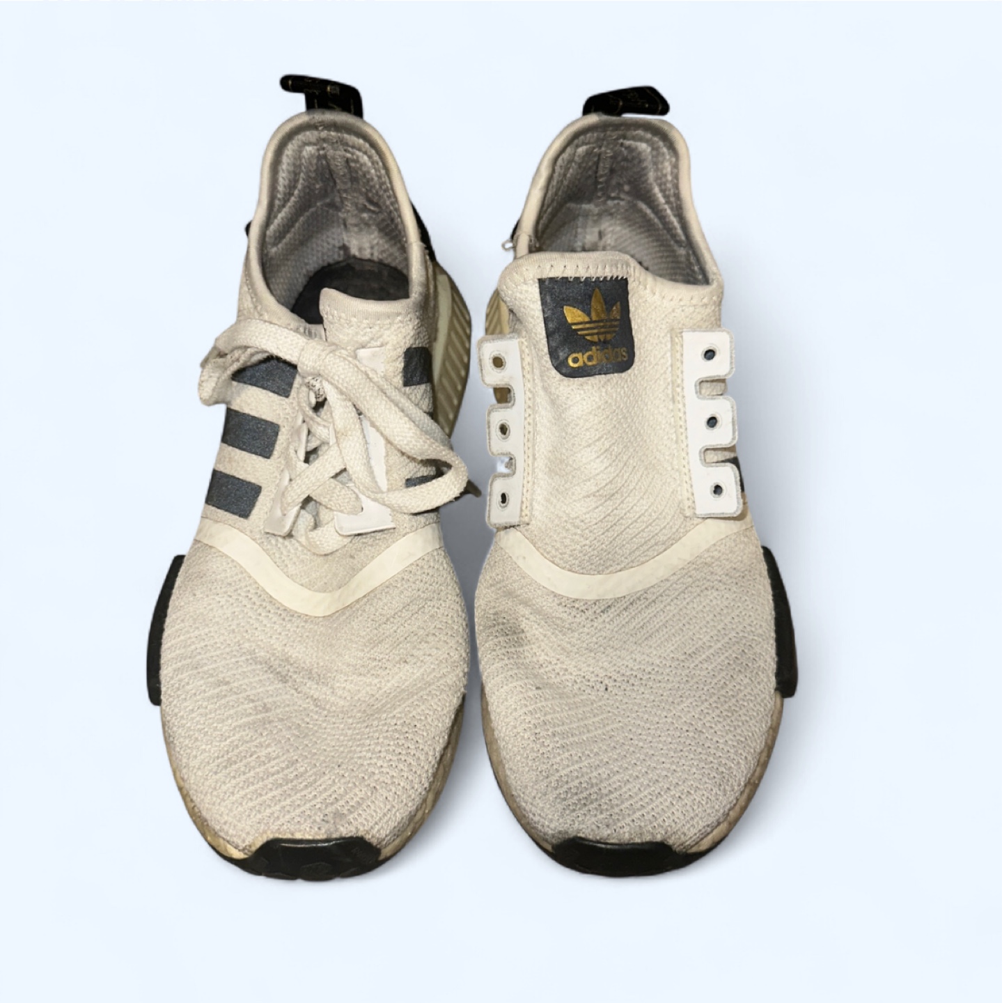 Adidas NMD R1 White/Grey, US 6.5