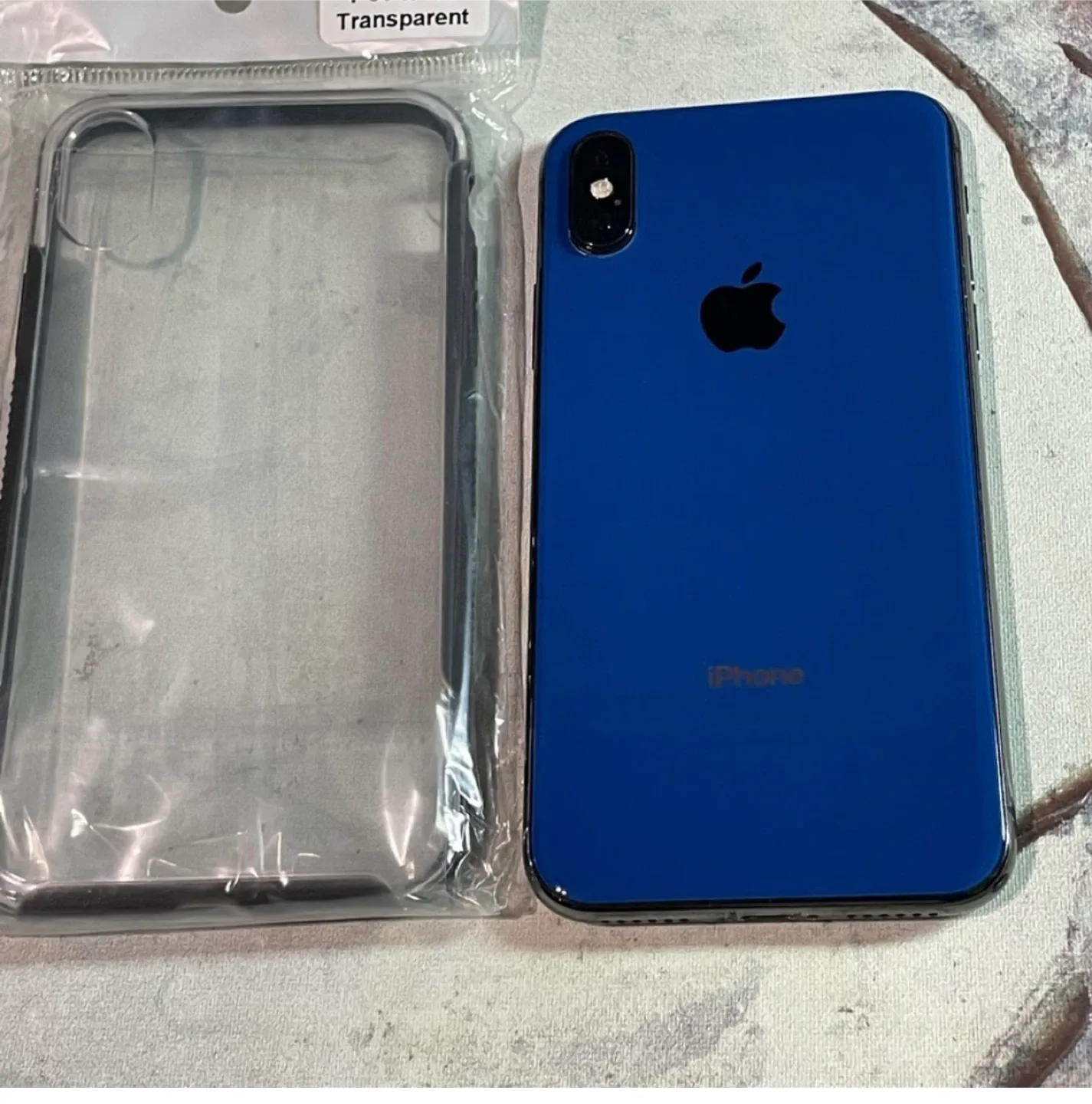 iPhone  X 256GB GSM Carrier Unlocked Gray & Dark blue back glass thumbnail