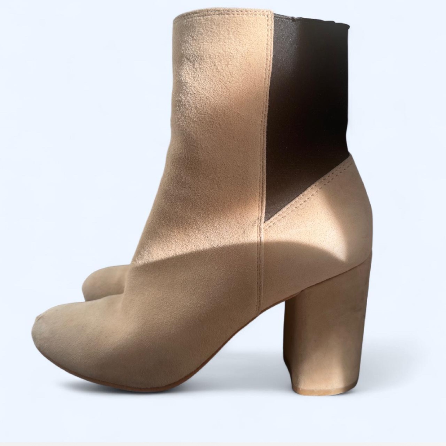 Light Pink Suede Booties Size 7.5