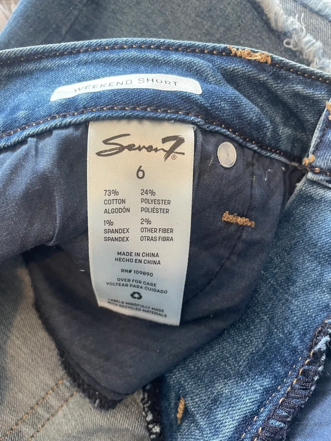 Seven7 Denim Shorts - Size 6 image indicator(7)