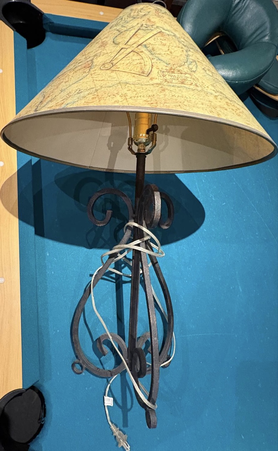 Unique World Map Lamp with Iron Base