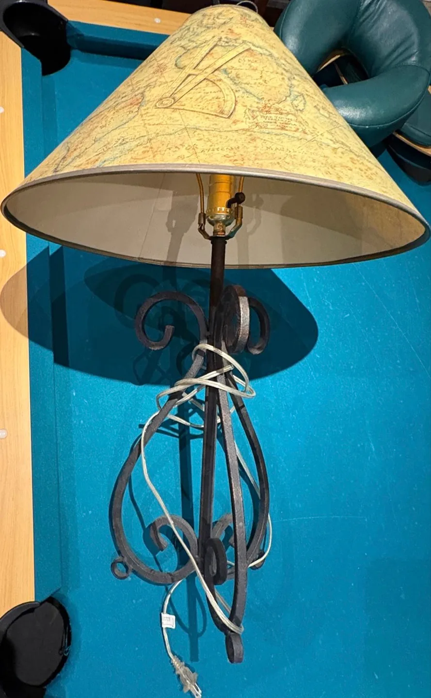Unique World Map Lamp with Iron Base thumbnail