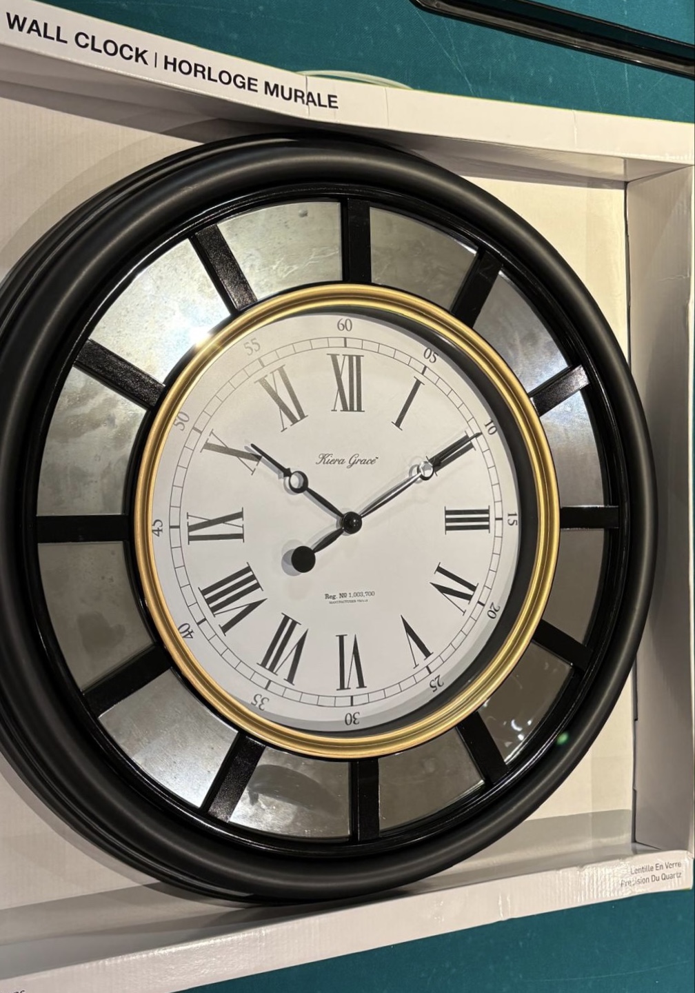New! Kiera Grace 22" Wall Clock - photo 5