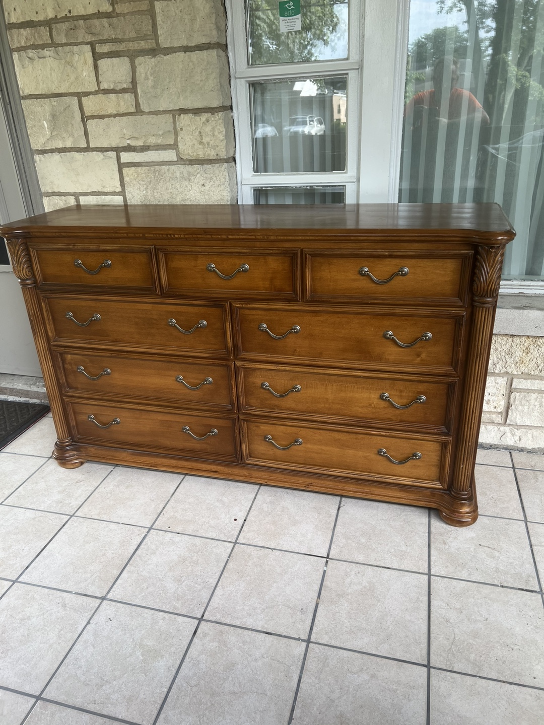 Wooden Dresser with 9 Drawers - photo 3