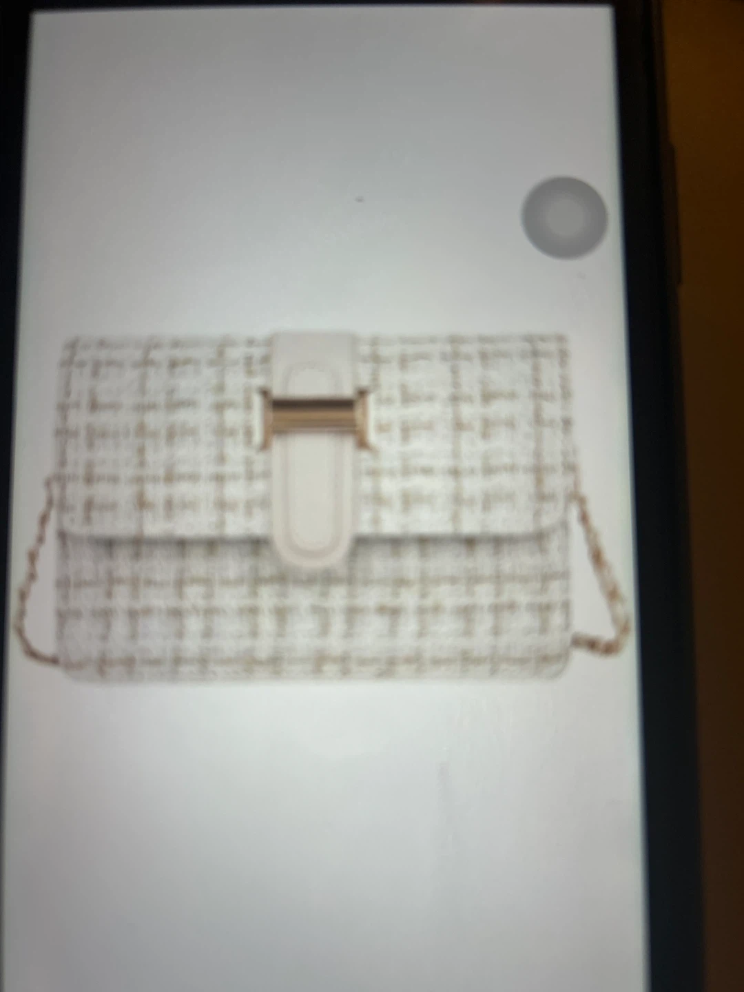Beige Tweed Chain Bag - New!