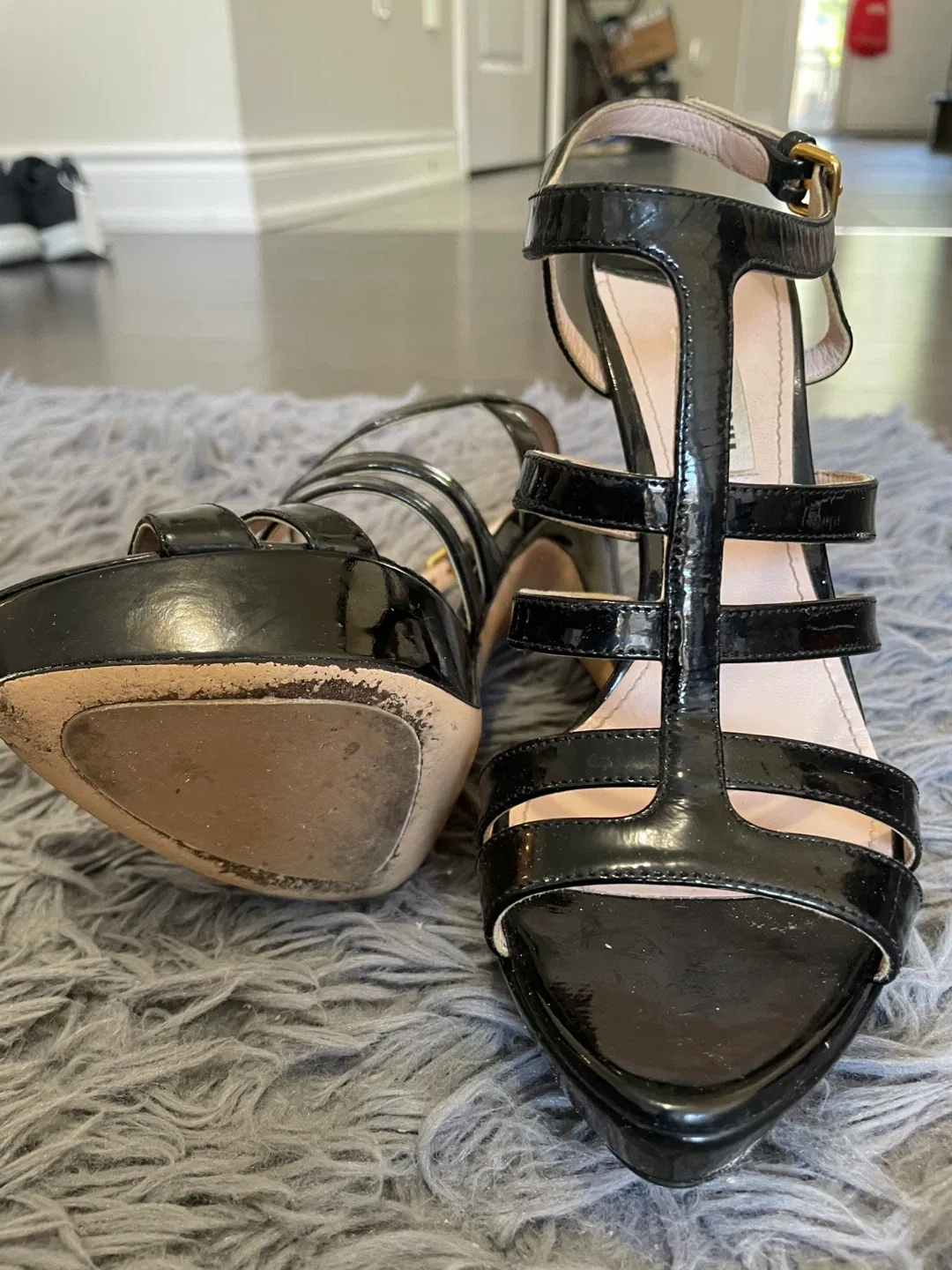 Miu Miu Black Patent Leather Heels image indicator(9)