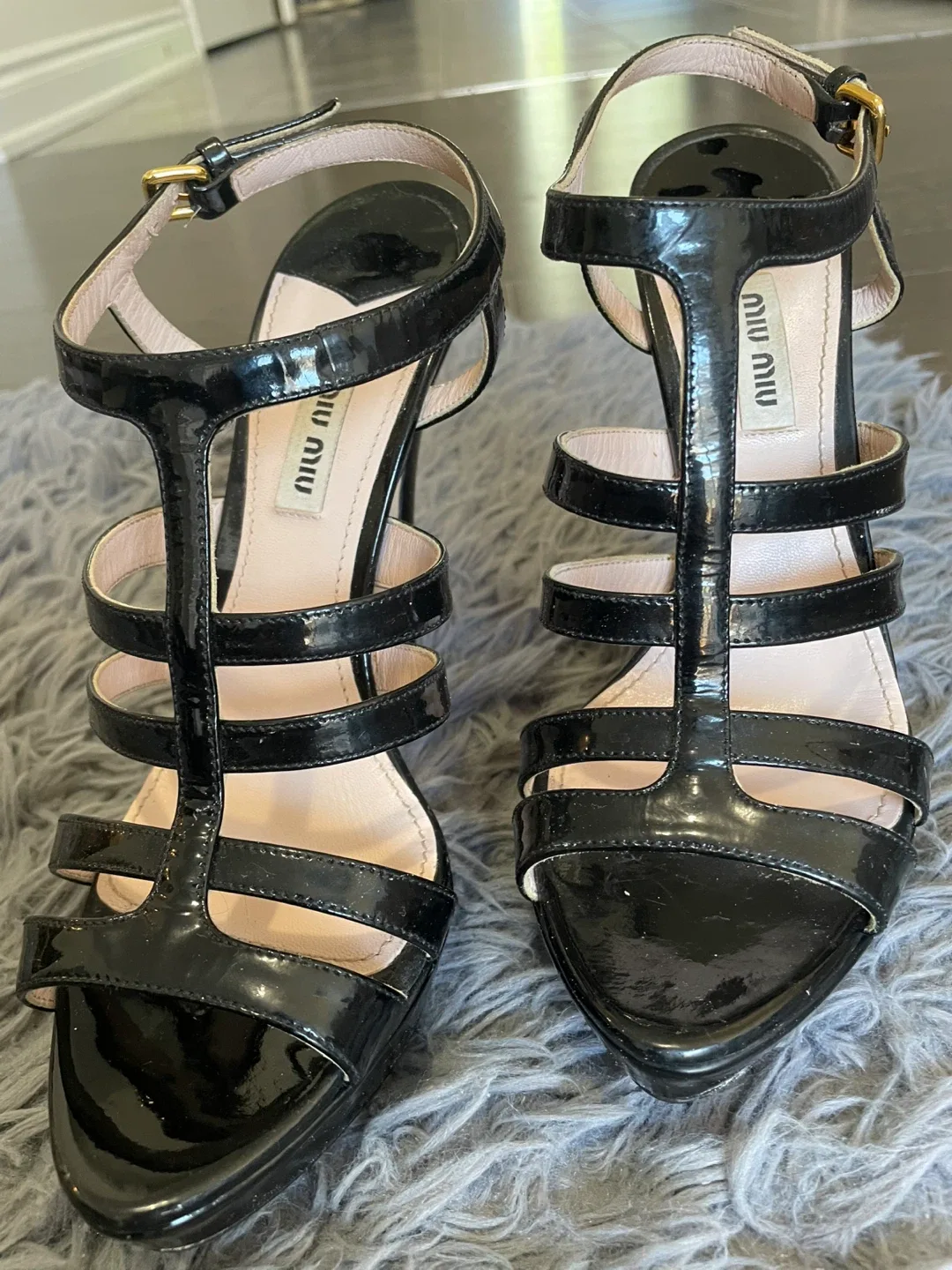 Miu Miu Black Patent Leather Heels thumbnail