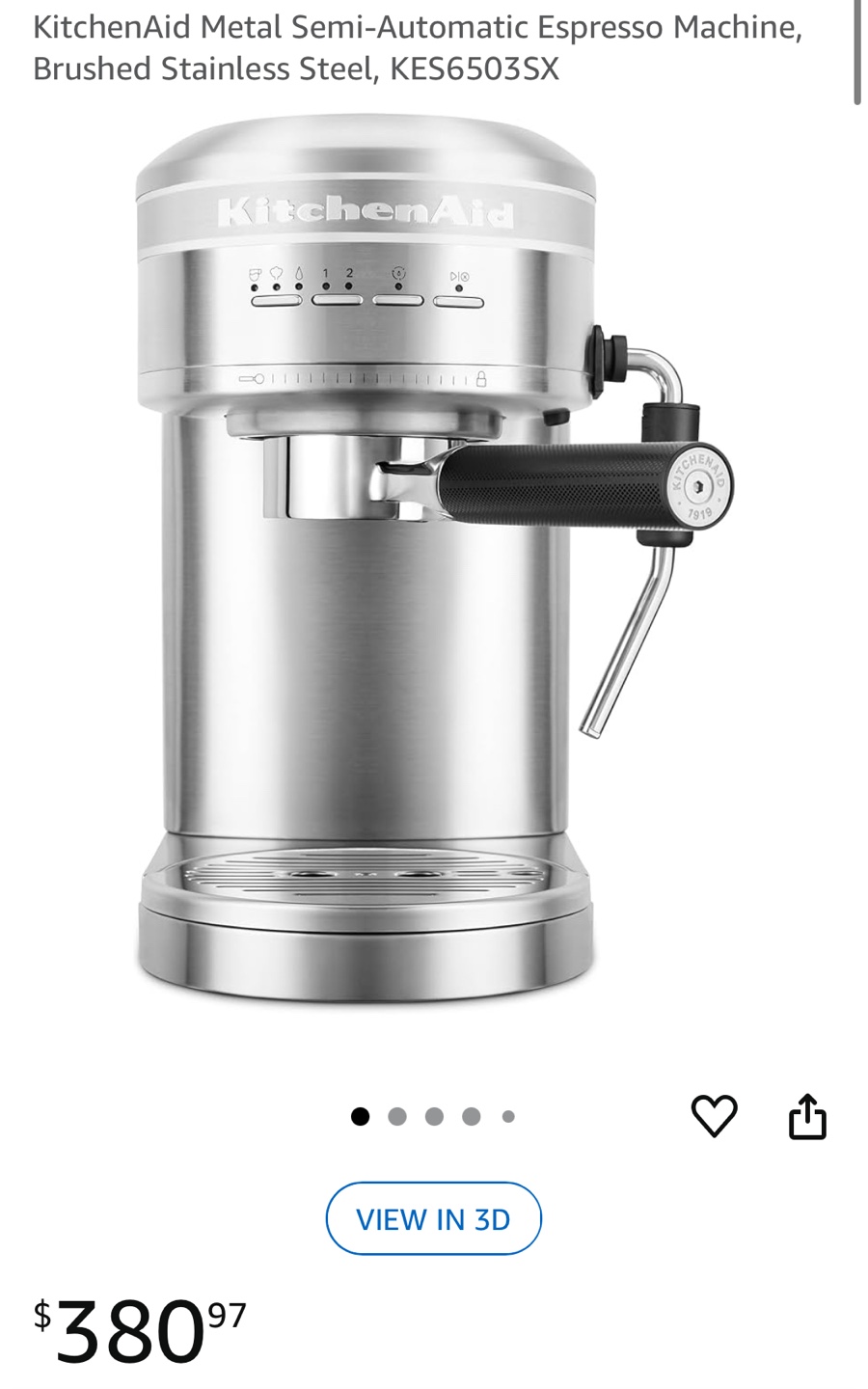 KitchenAid KES6503SX Espresso Machine - photo 2