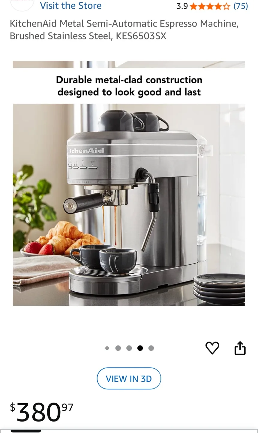 KitchenAid KES6503SX Espresso Machine