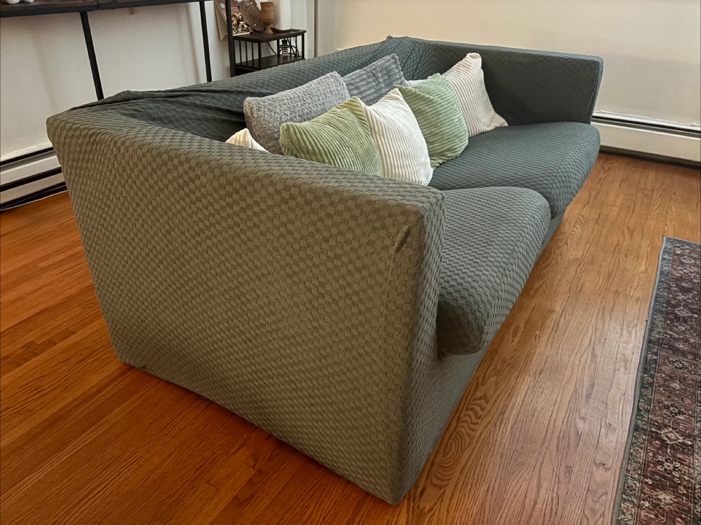 Couch w/ Couch Cover & Cushions thumbnail