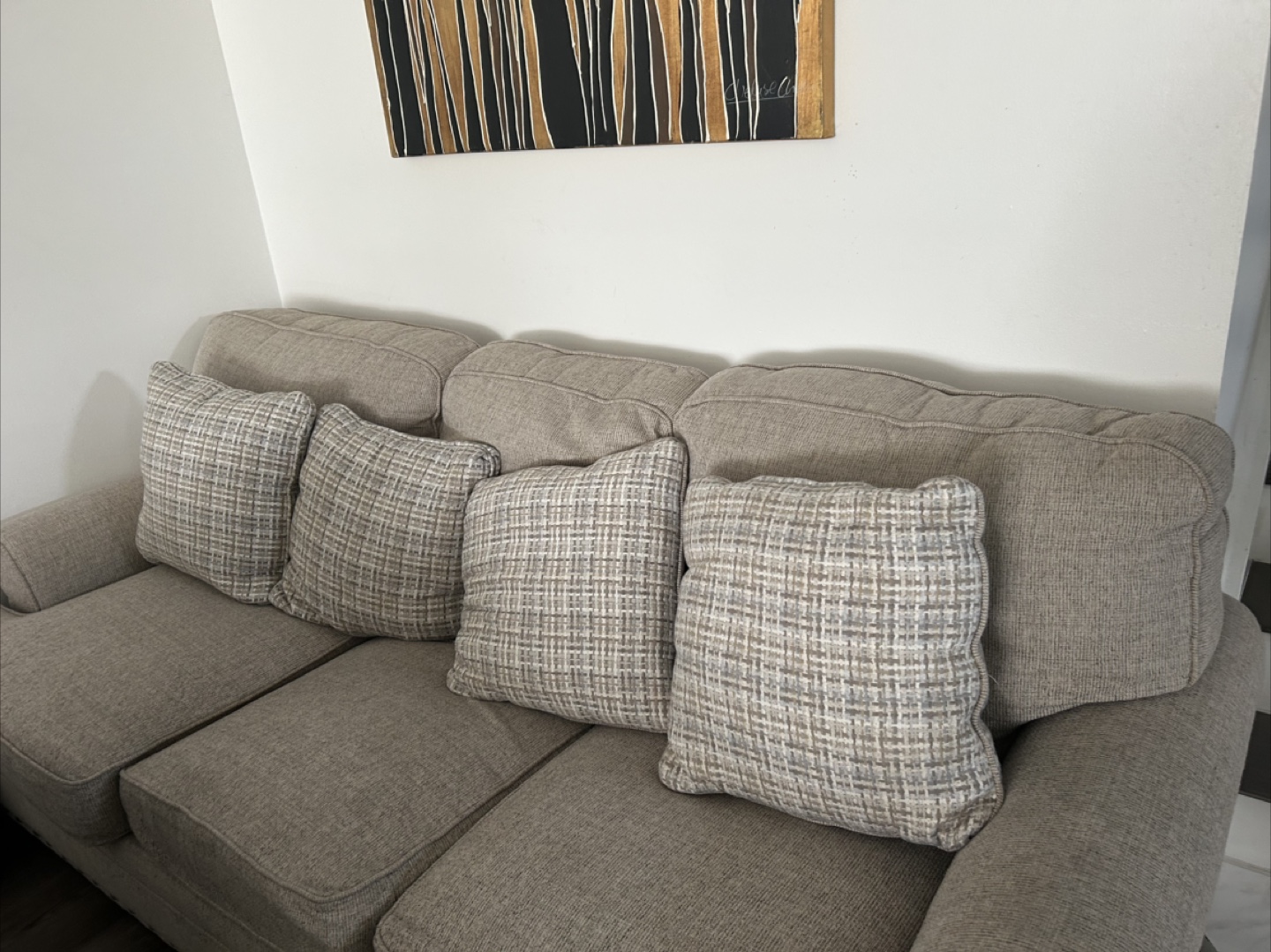 Neutral Sofa with Pillows