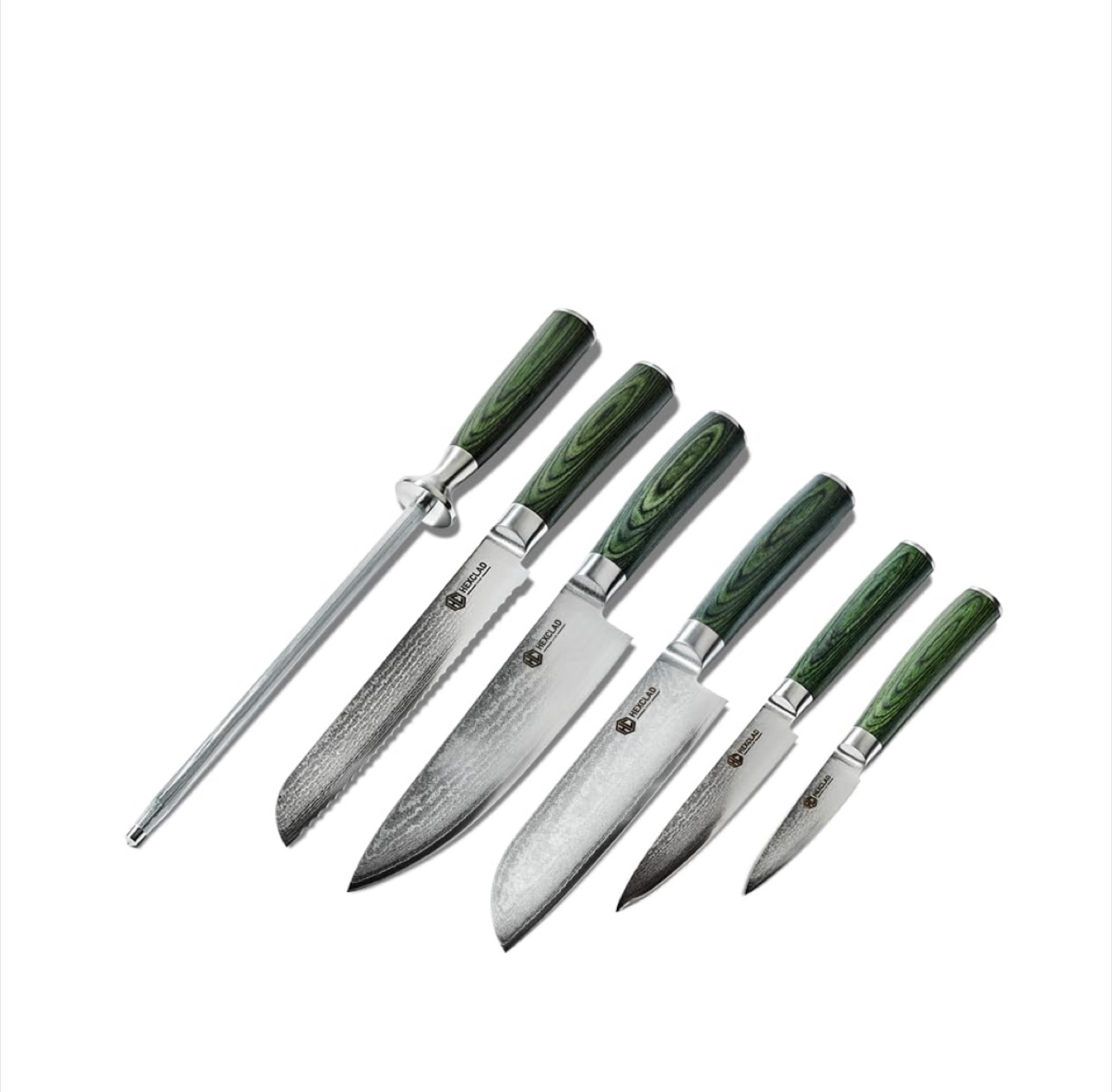 Hexclad 6-Piece Knife Set with Pakkawood Handles - photo 3