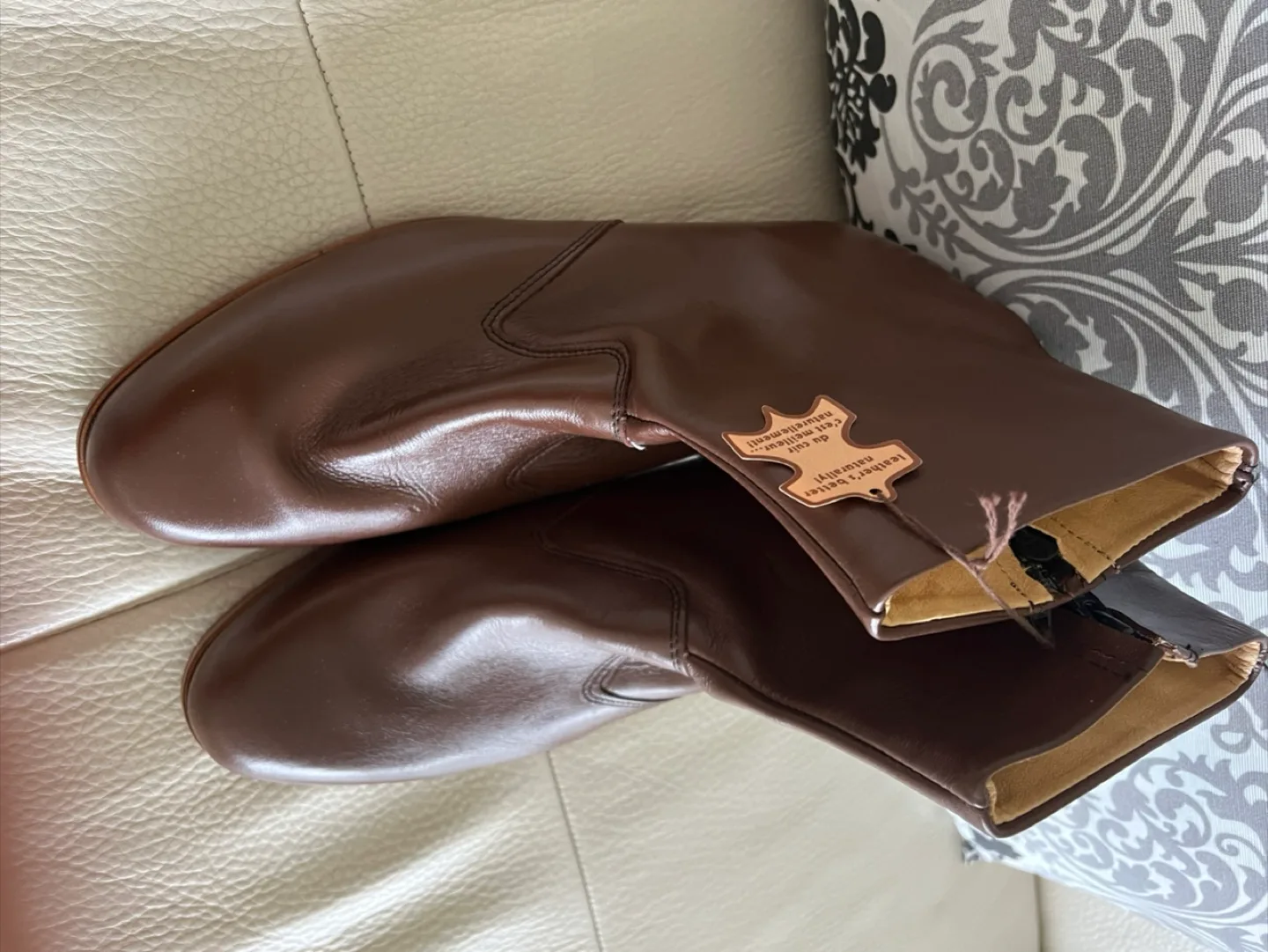 Leather Brown Boots - Size 10 1/2 thumbnail