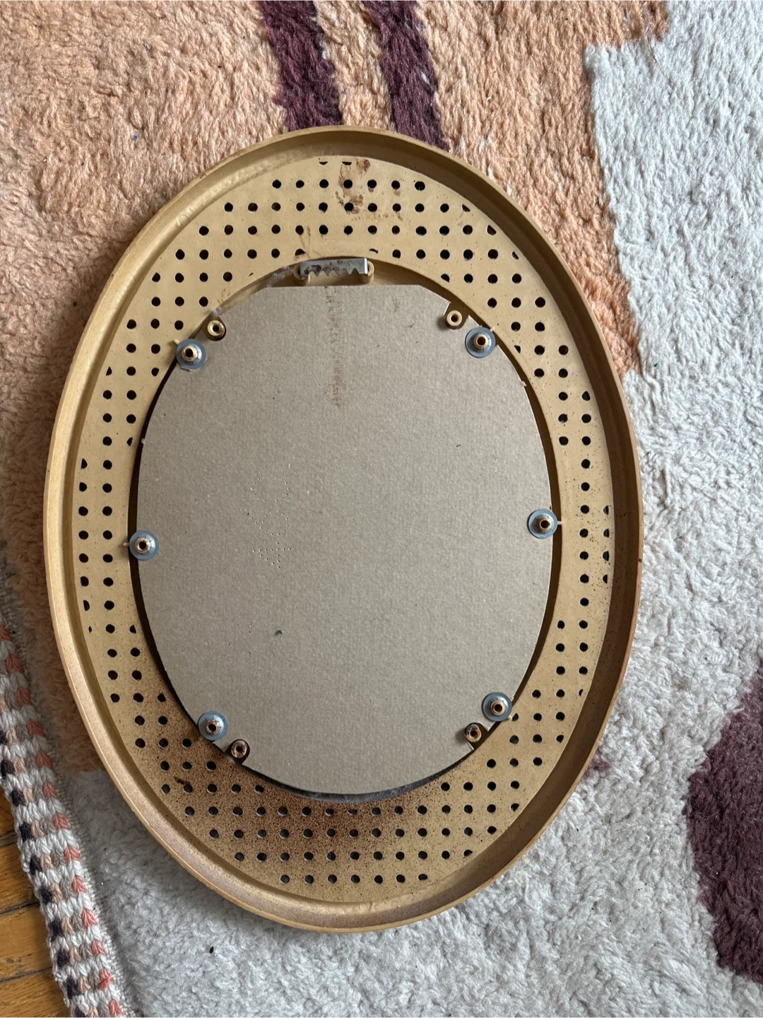 Rattan Framed Oval Mirror - photo 2