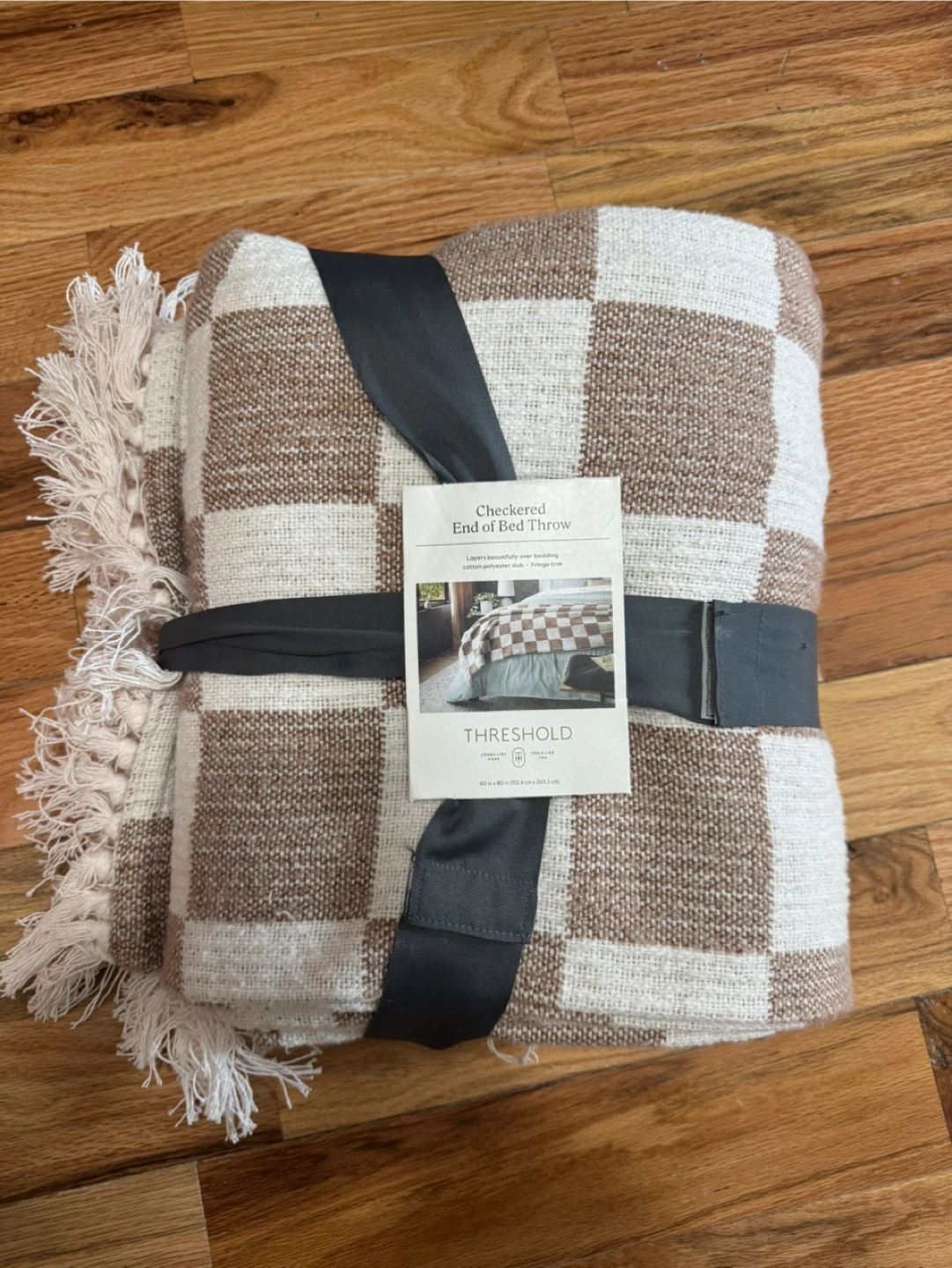 New Threshold Checkered End of Bed Throw