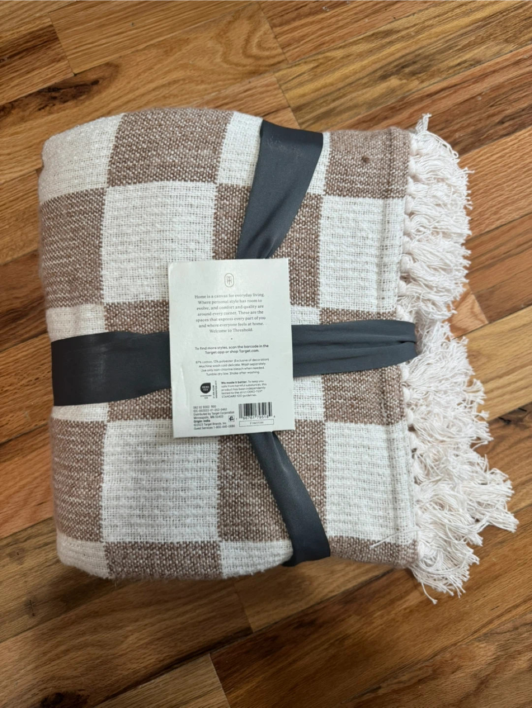 New Threshold Checkered End of Bed Throw - photo 2