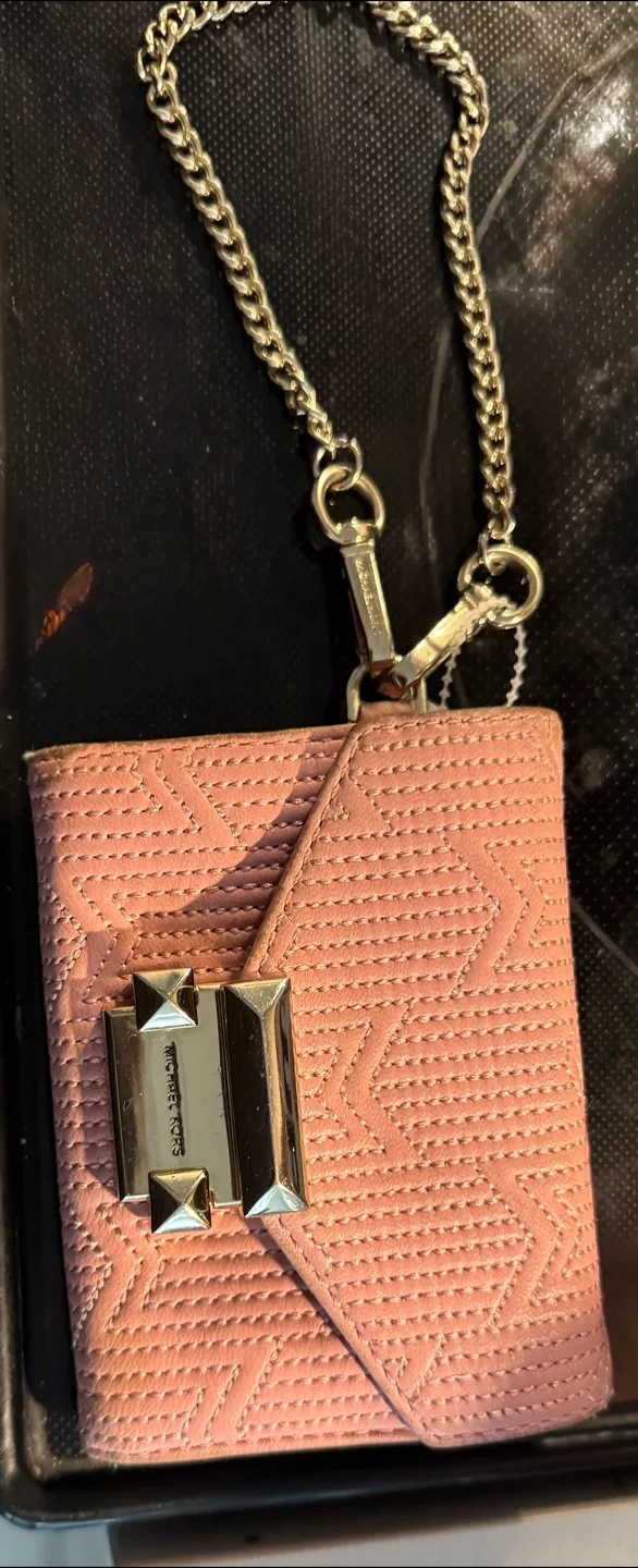 Michael Kors Pink Wallet with Chain thumbnail