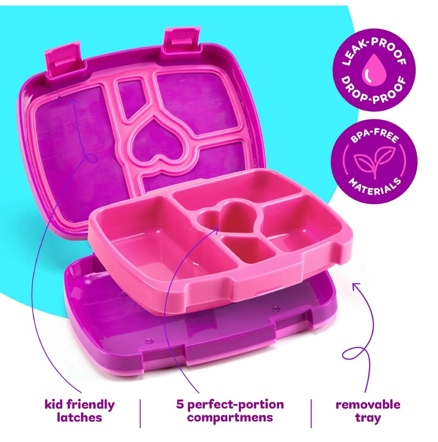 Brand NEW Unicorn Bento Box for Kids image indicator(4)