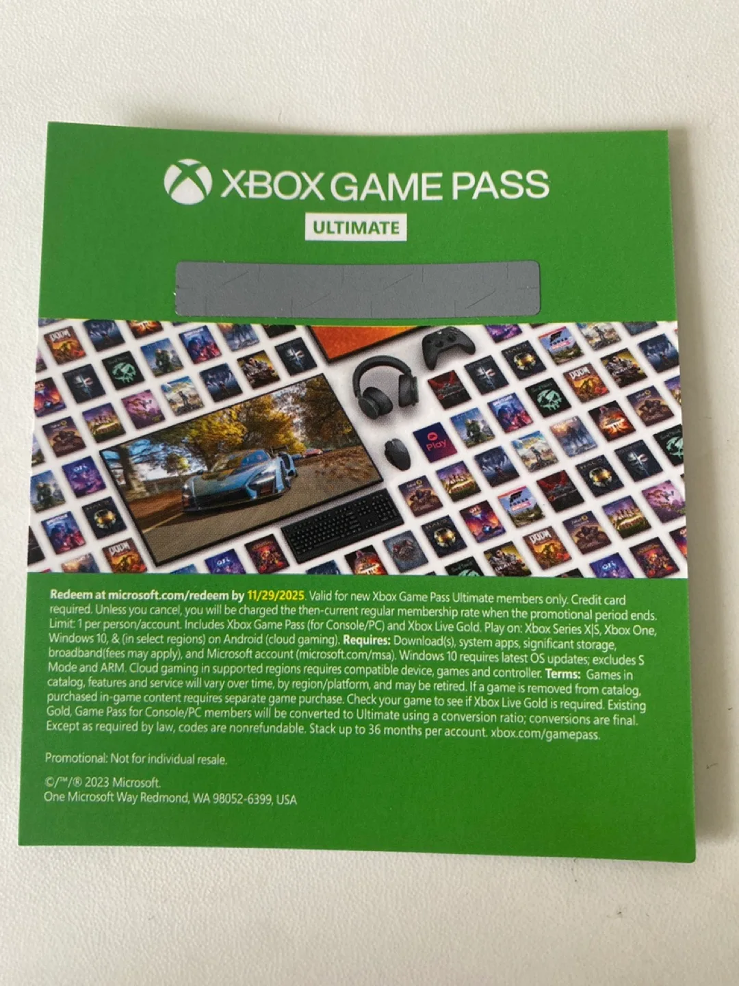 Xbox One S, 5 controllers, headset, and games image indicator(7)