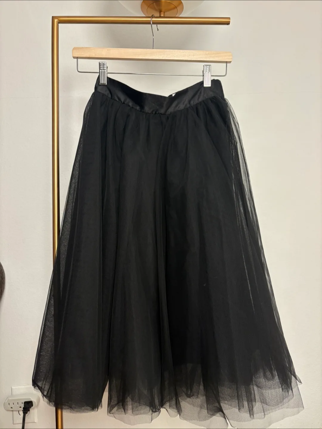 Space 46 Black Tulle Skirt, Size S thumbnail