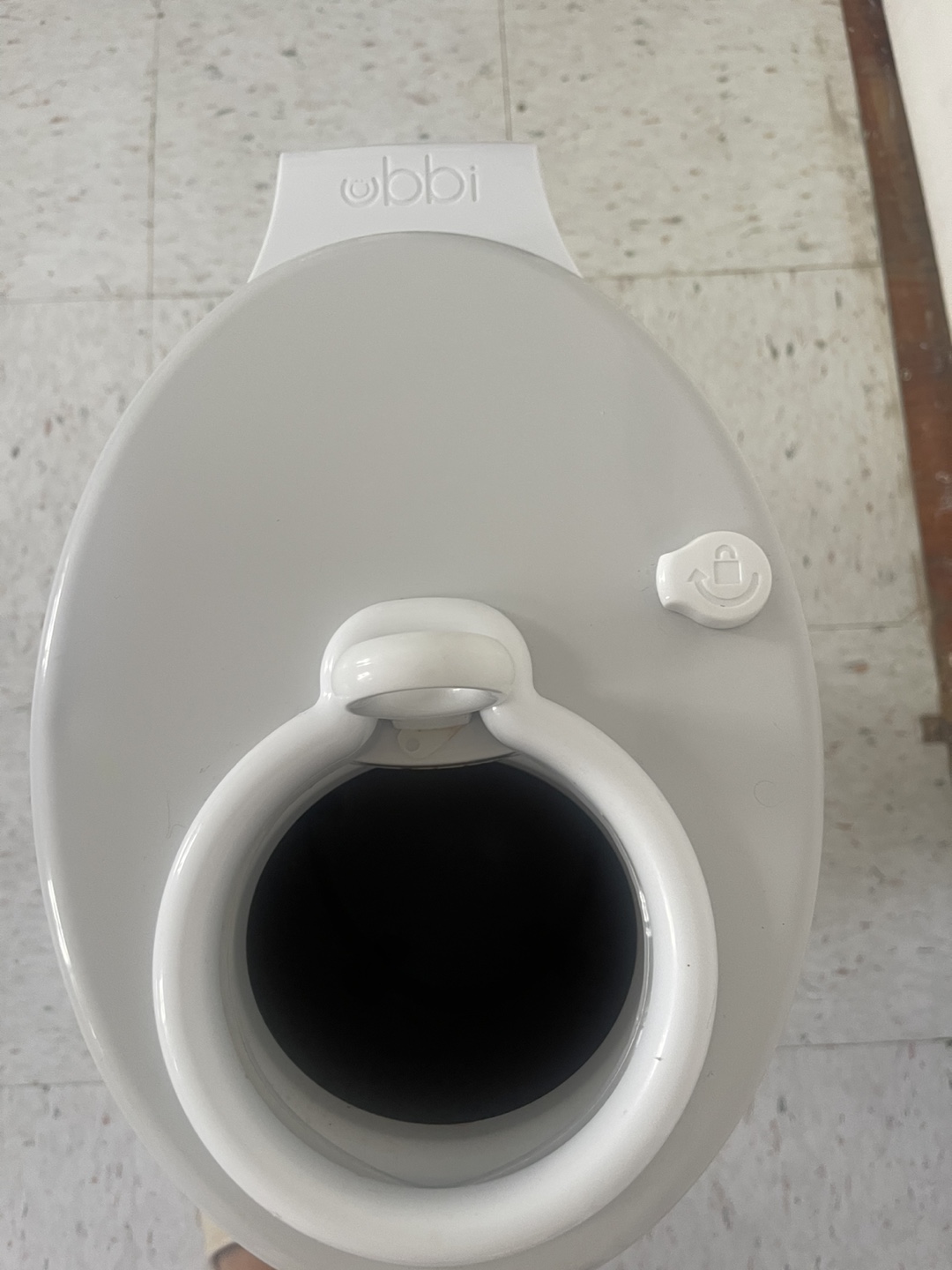 Ubbi Diaper Pail - Gray Chevron - photo 4