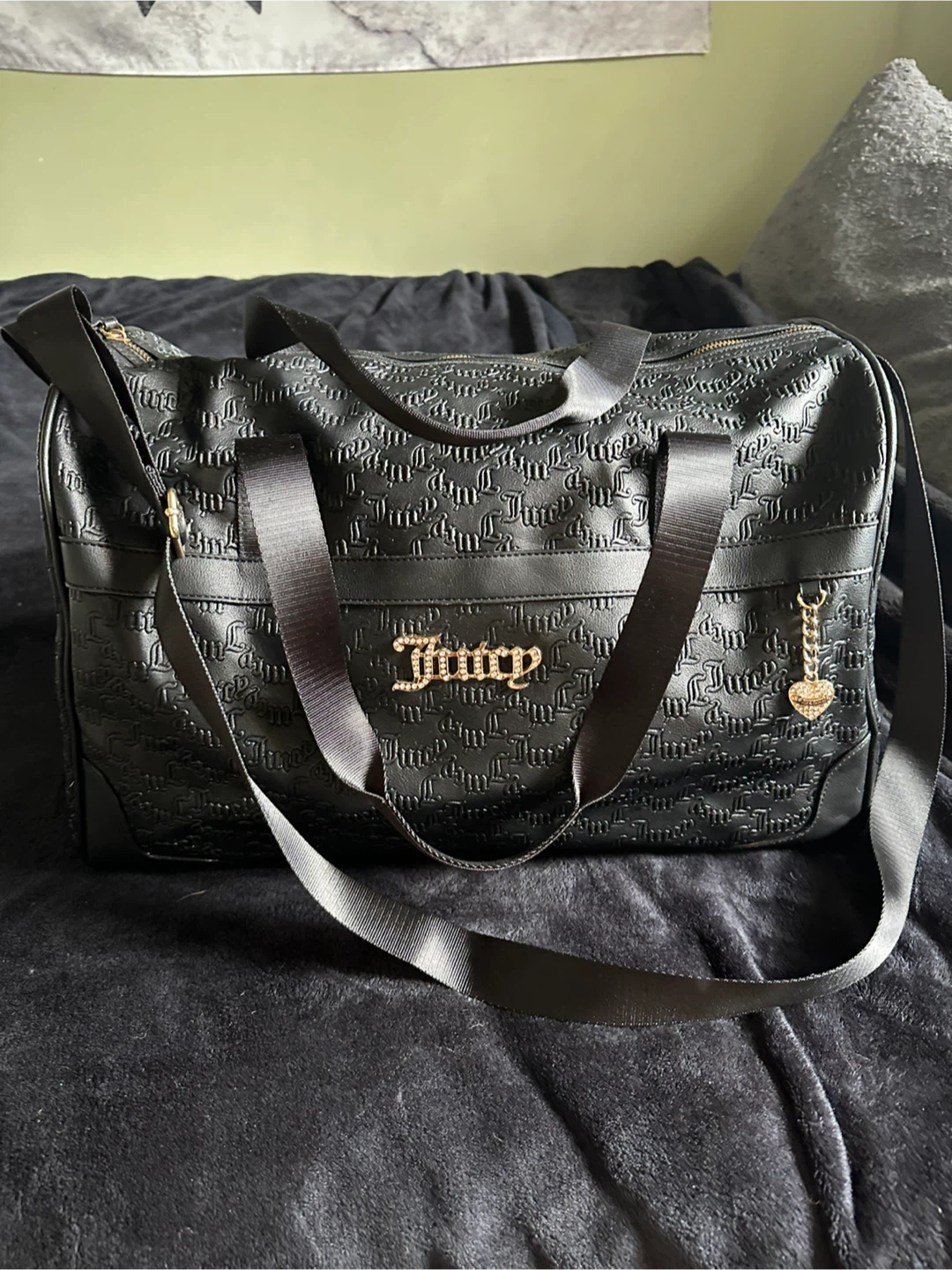 Juicy Couture Black Embossed Duffle Bag - photo 2