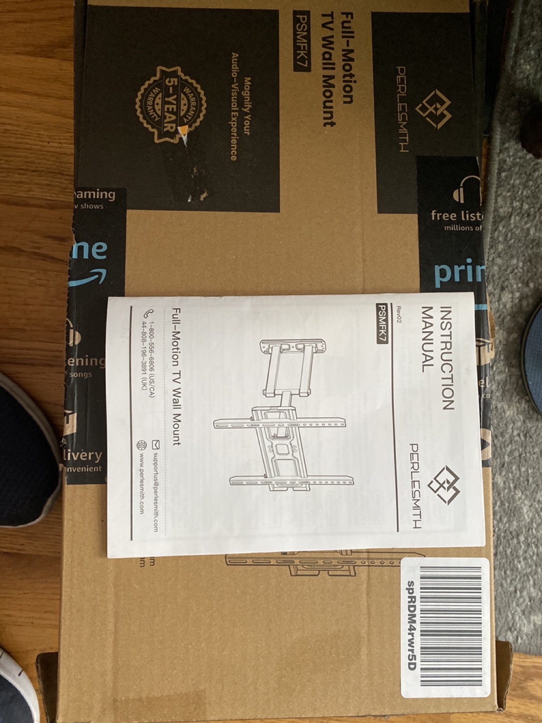 PERLESMITH Full-Motion TV Wall Mount PSMFK7