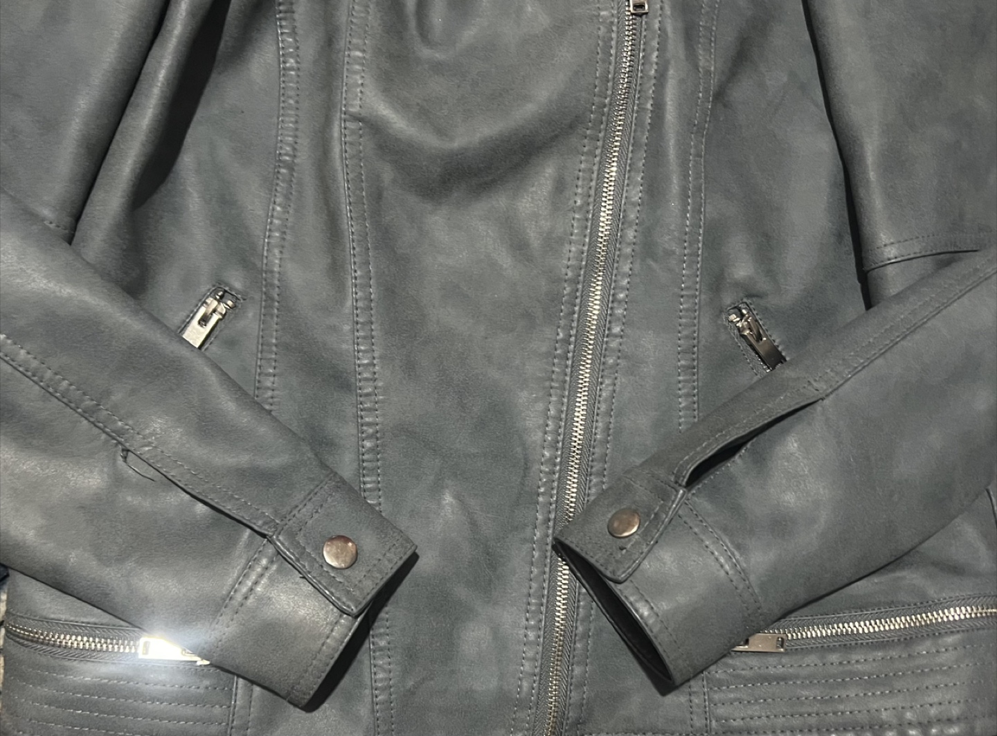 NEW Women’s Faux Leather Jacket, Size Large - photo 5