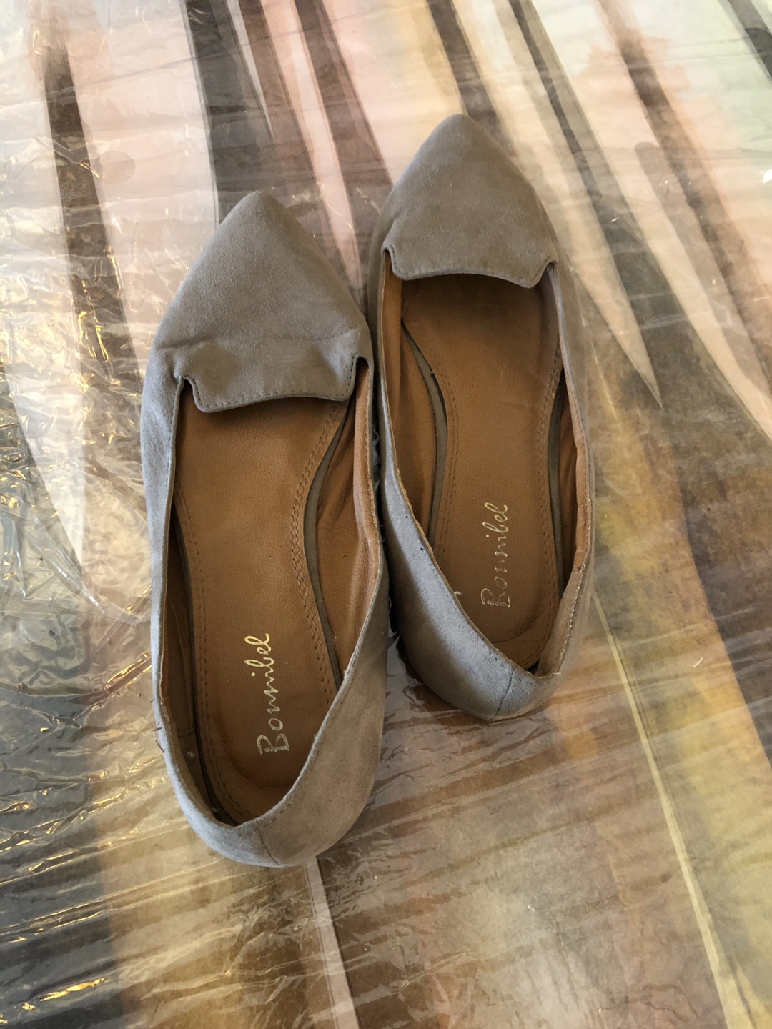 Beige Suede Loafers - Size 9 - photo 3
