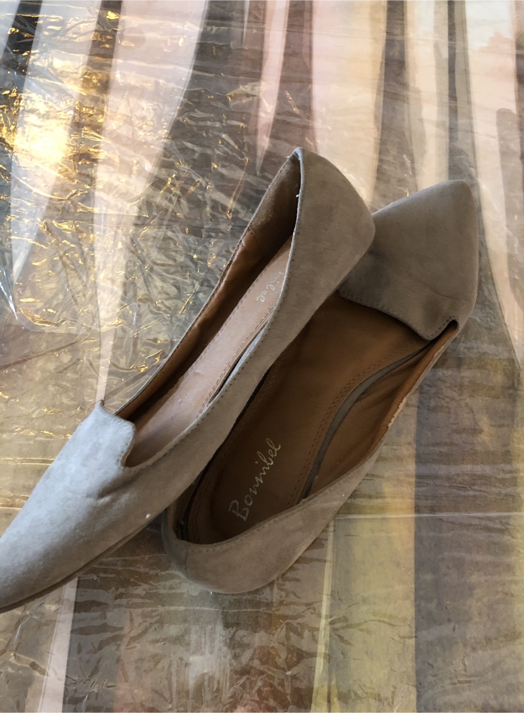 Beige Suede Loafers - Size 9 - photo 2