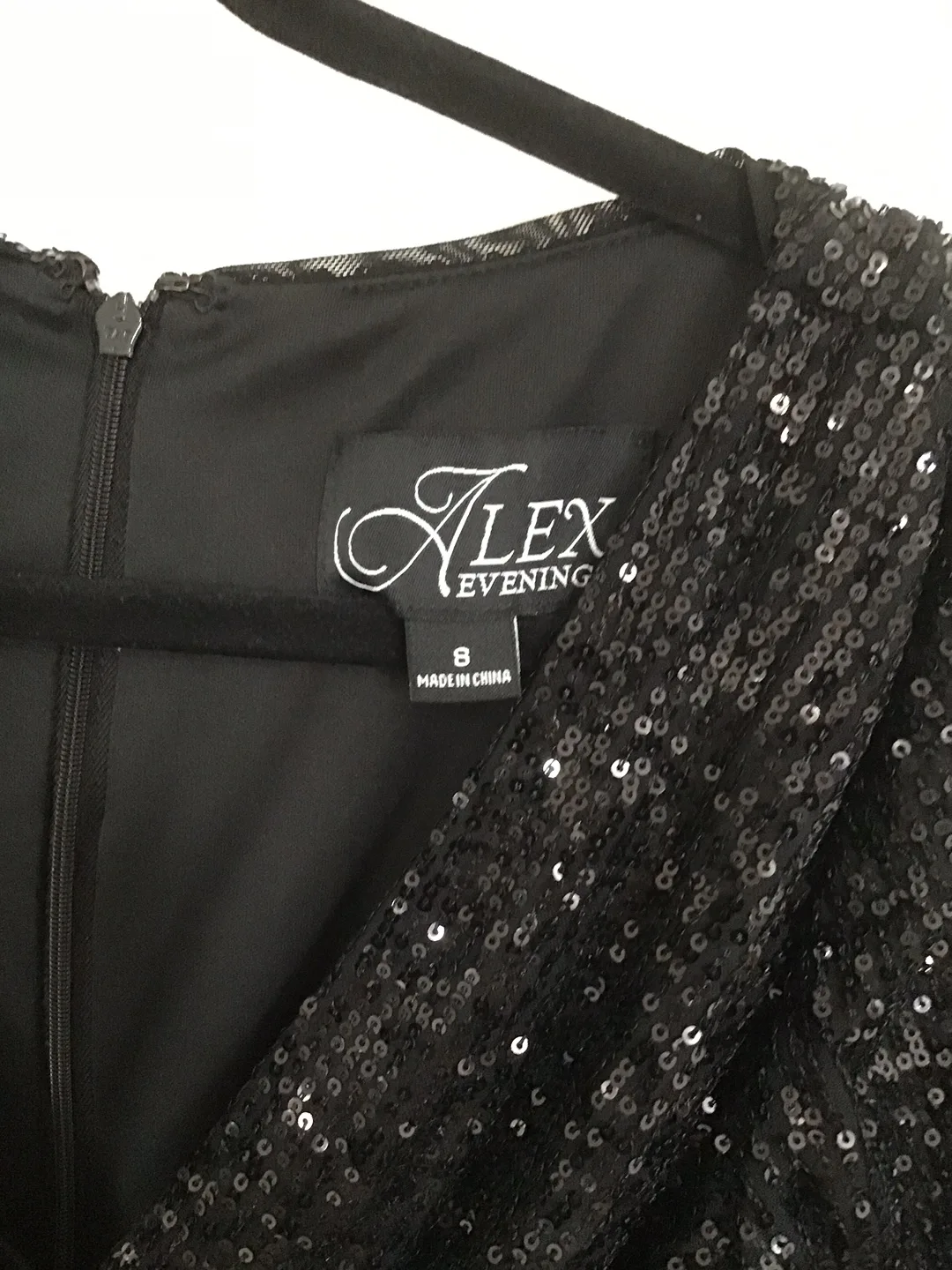 Alex Evening Black Sequin Dress - Size 8 image indicator(3)