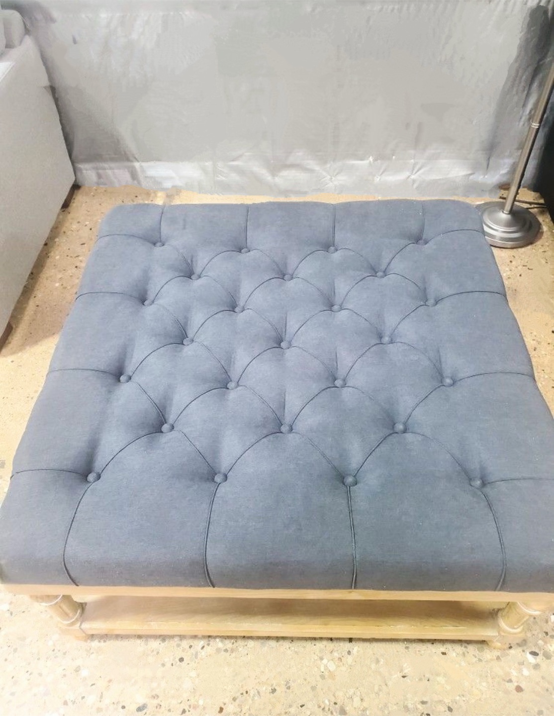 New Large Grey Cocktail Ottoman Coffee Table - photo 3
