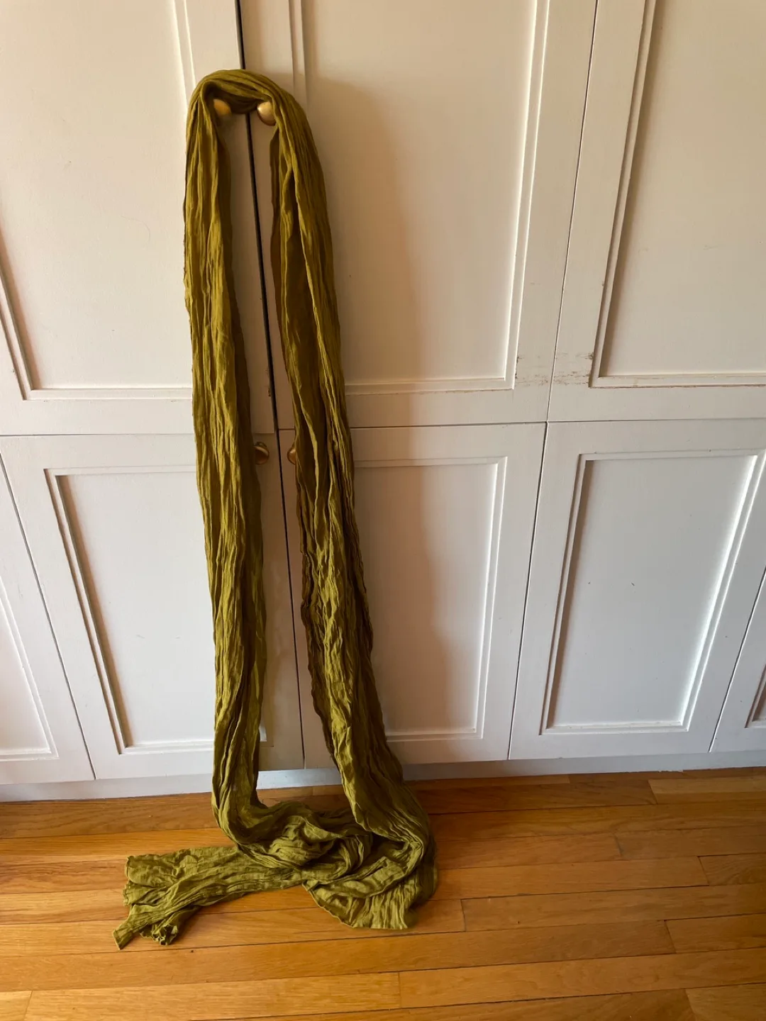 Olive Green Crinkled Scarf thumbnail