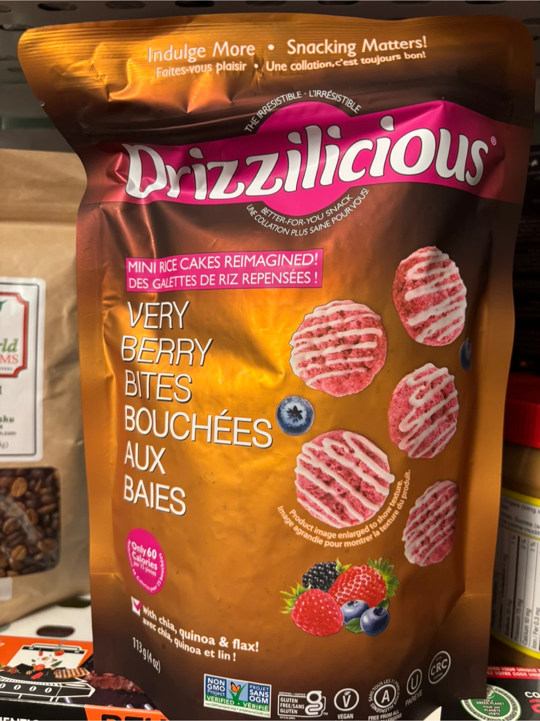 Drizzilicious Very Berry Bites, 113g
