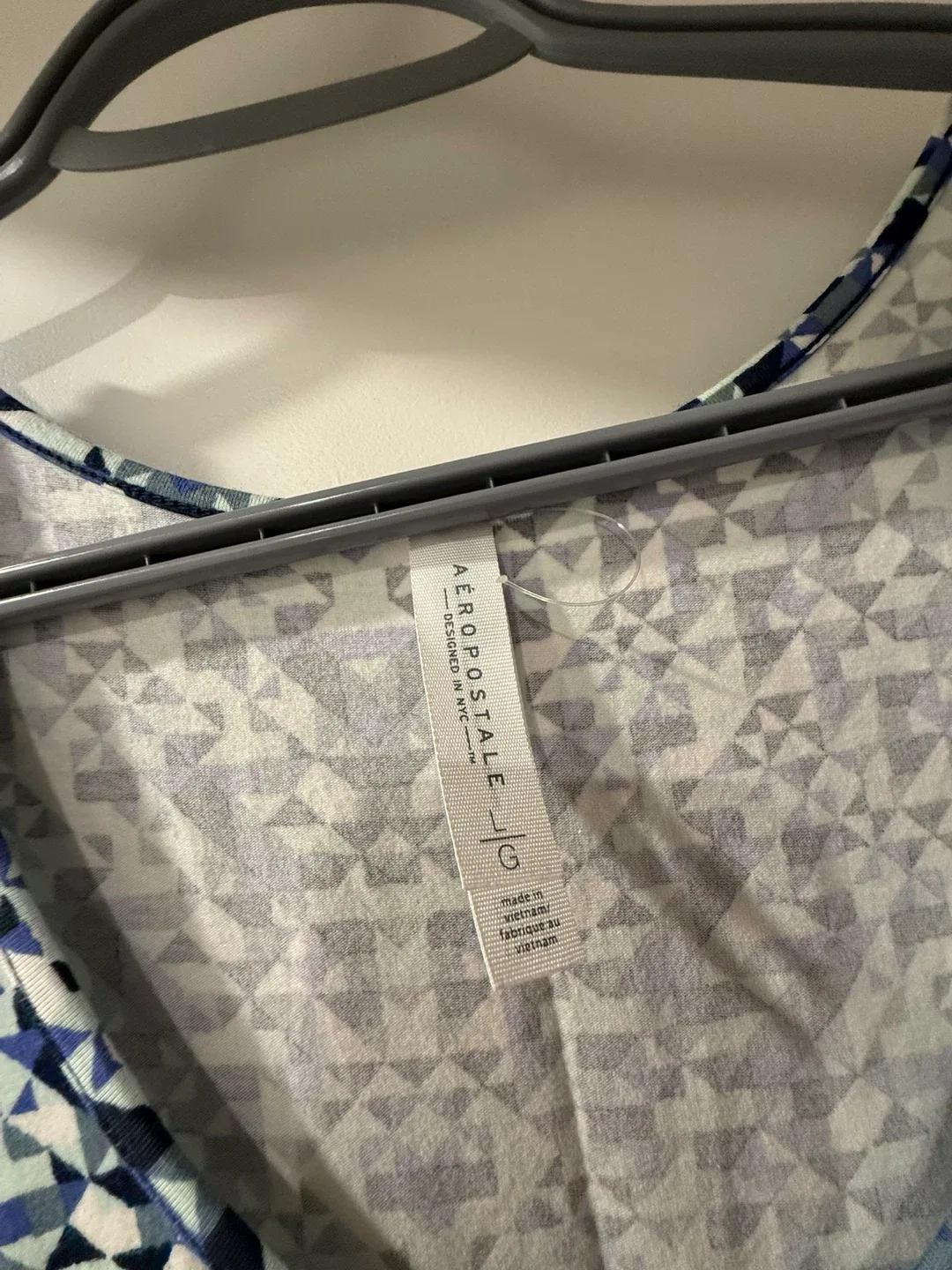 Aeropostale Blue Patterned Dress - Size L image indicator(2)