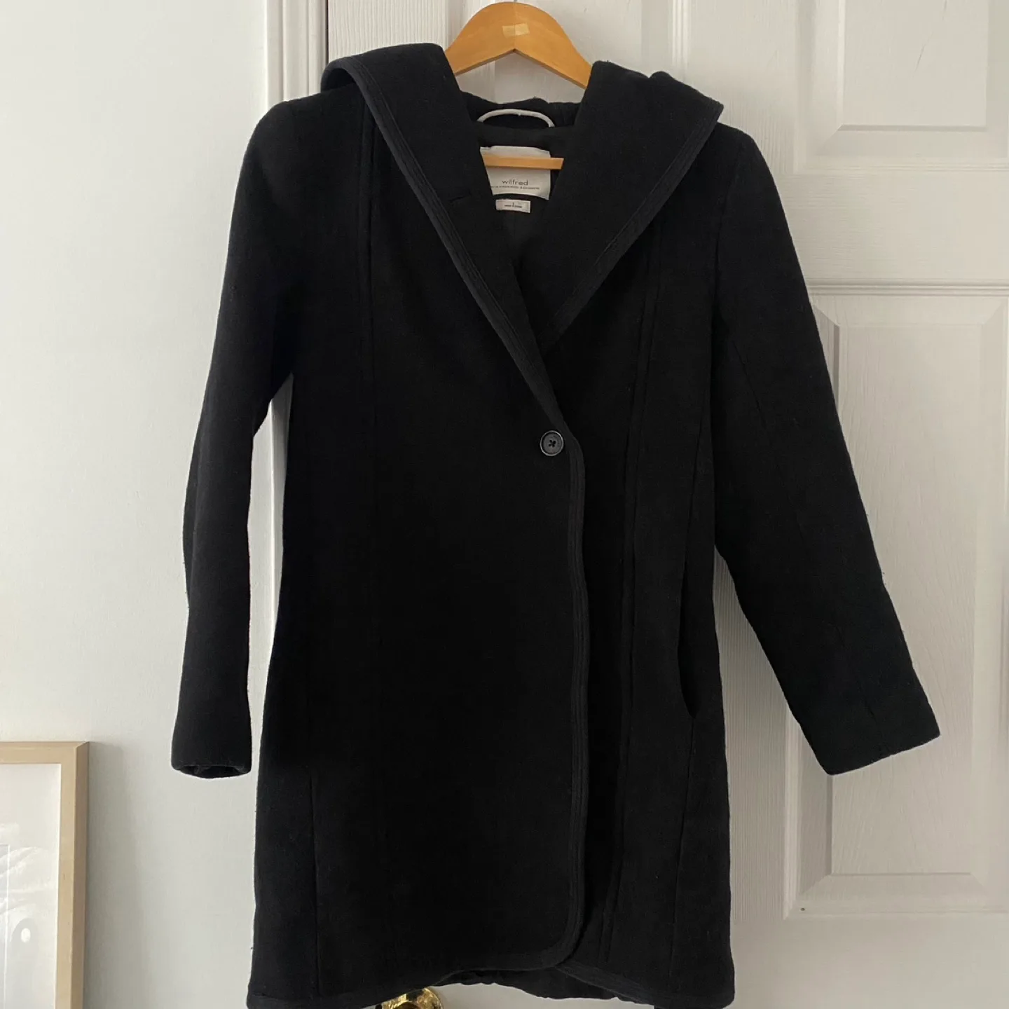 Aritzia Wilfred Borda Wool Coat - Black XXS image indicator(3)