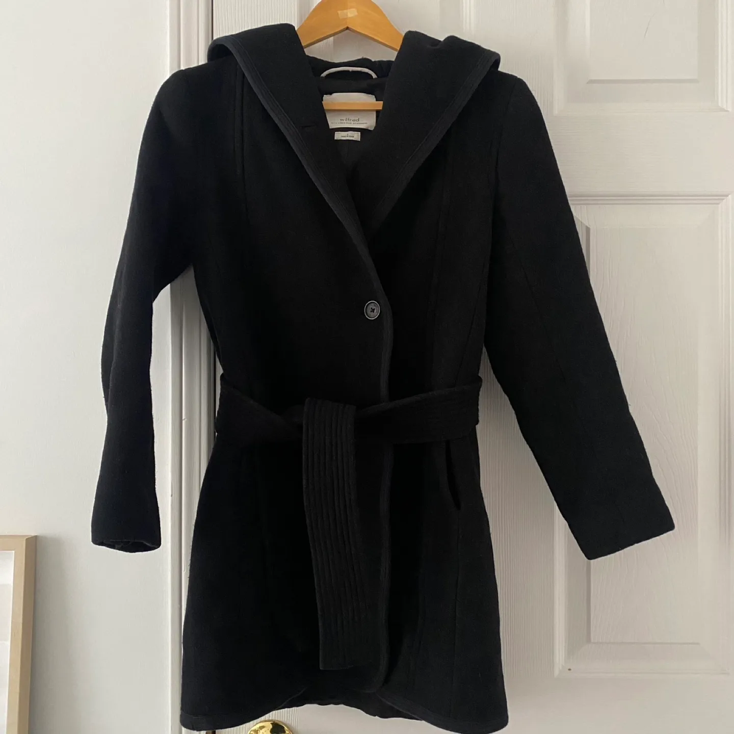 Aritzia Wilfred Borda Wool Coat - Black XXS image indicator(2)