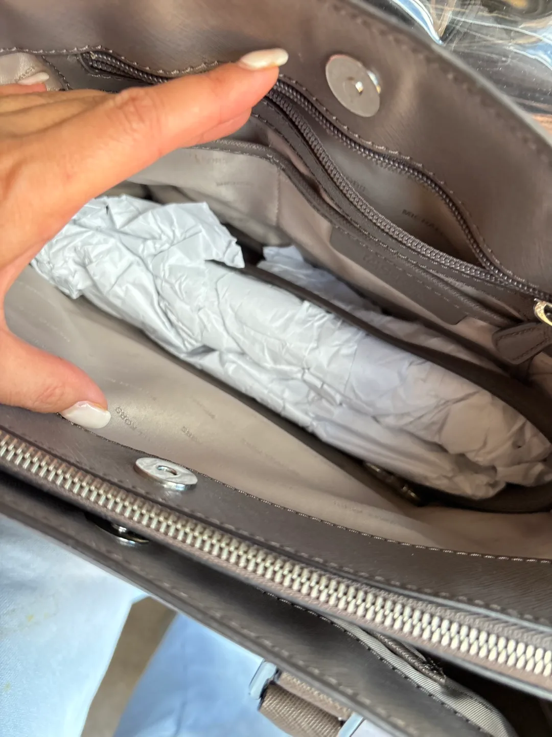 Michael Kors Satchel - Light Taupe image indicator(9)