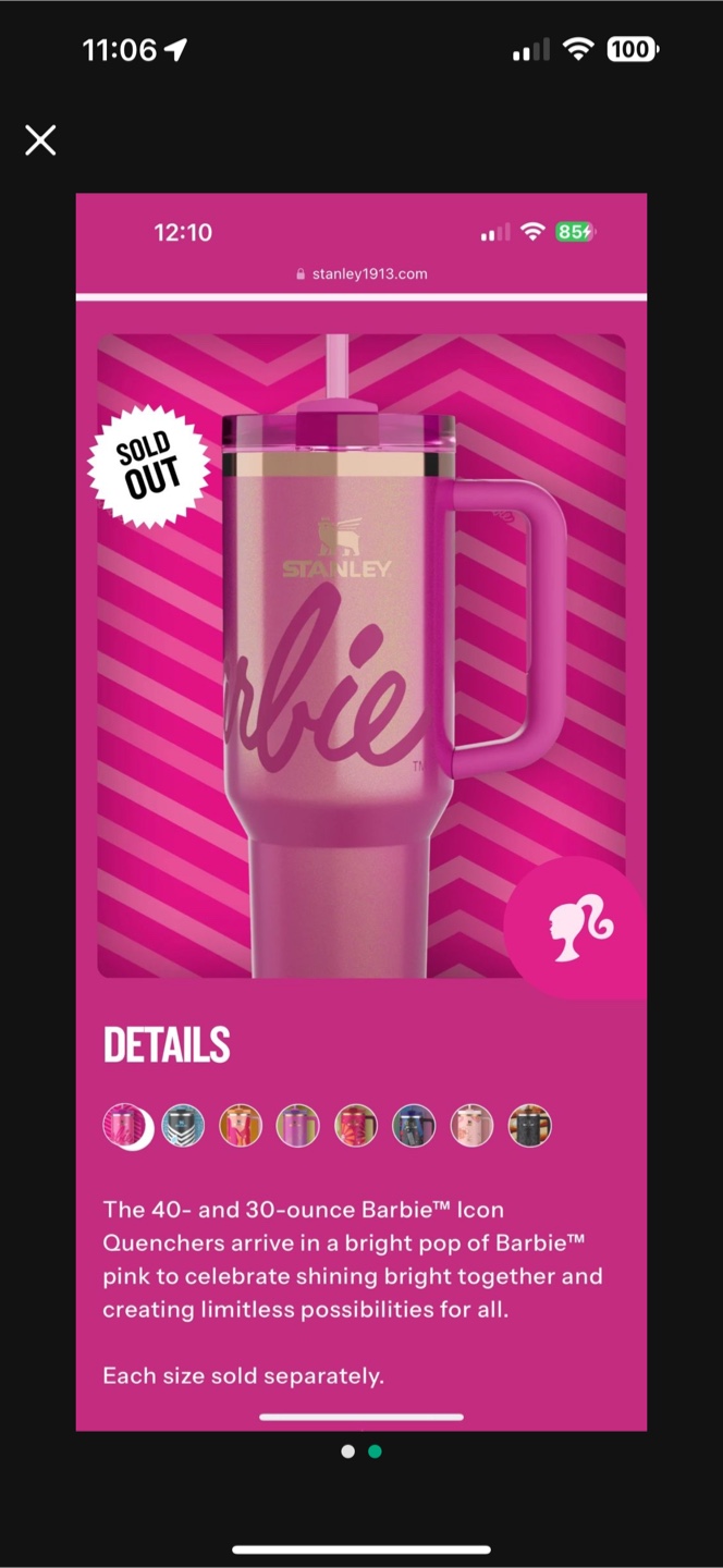 Stanley x Barbie 40 oz Quencher H2.0 Tumbler - New - photo 4