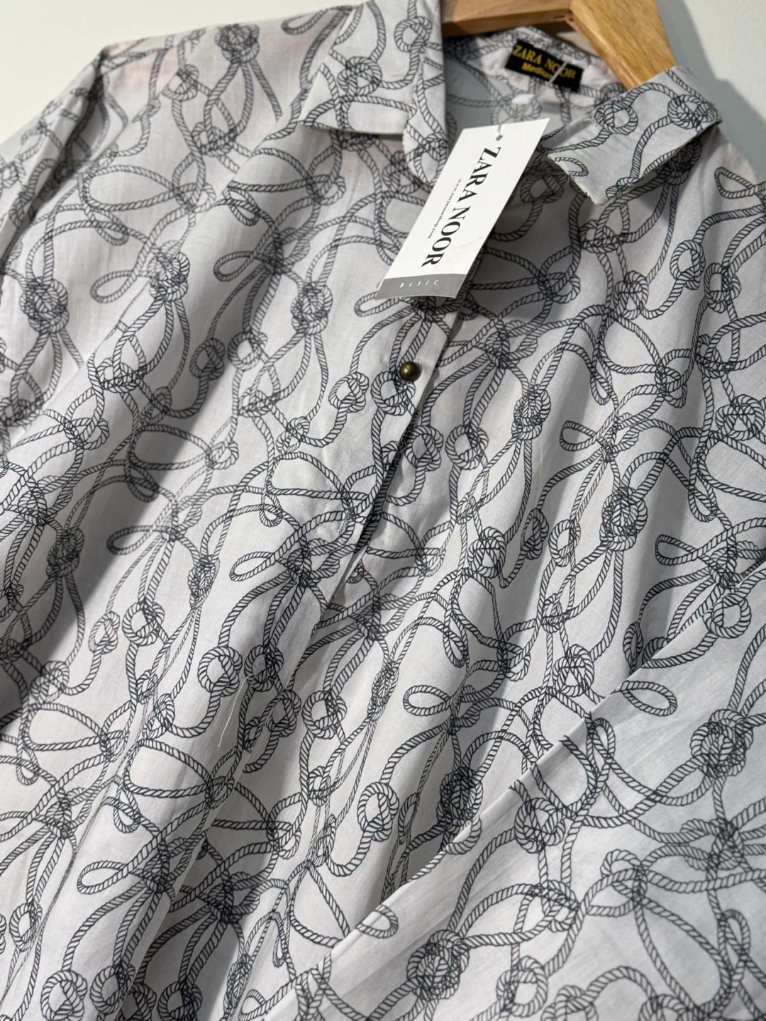 Zara Noor White Patterned Shirt - photo 3