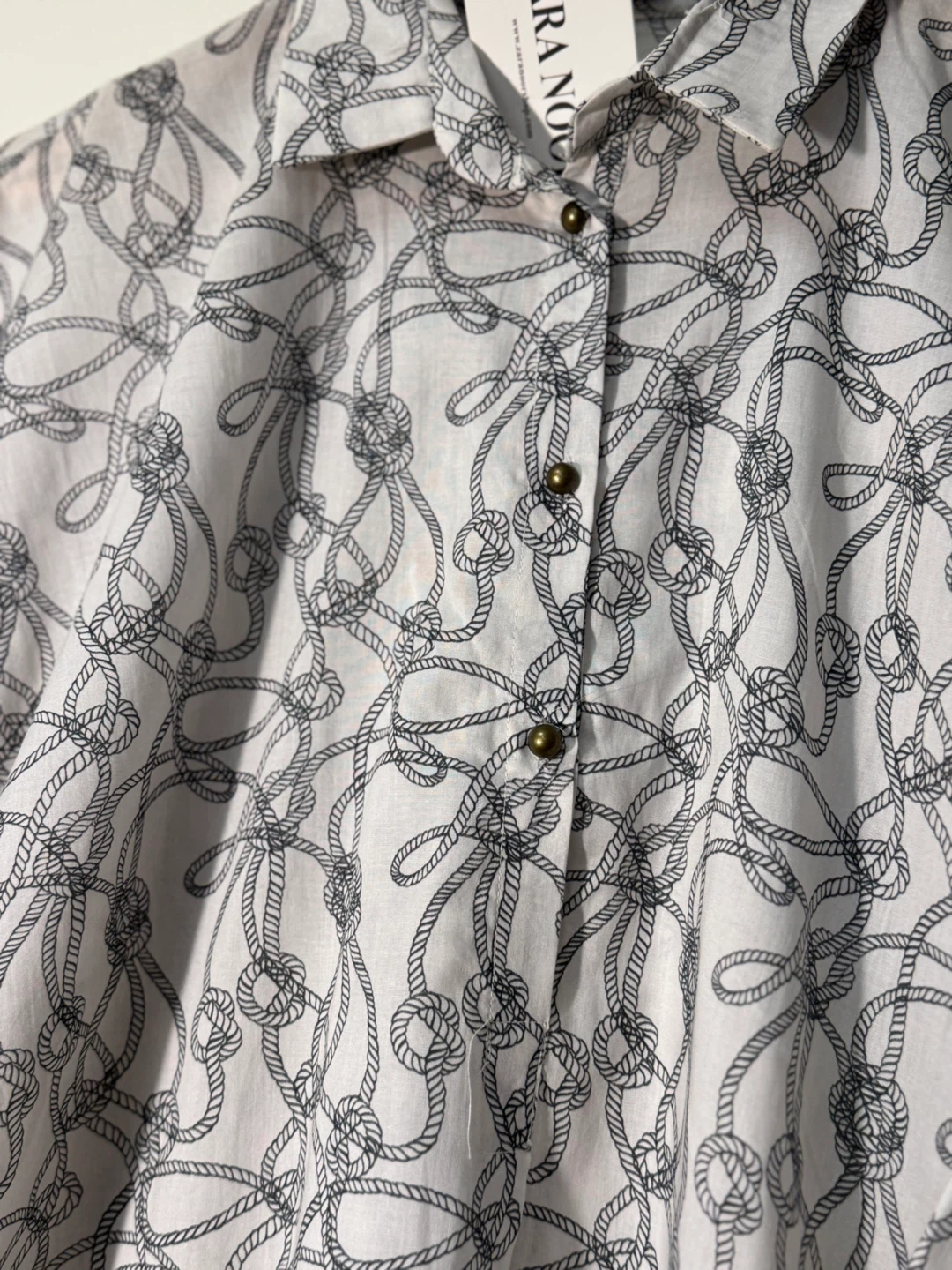 Zara Noor White Patterned Shirt - photo 2