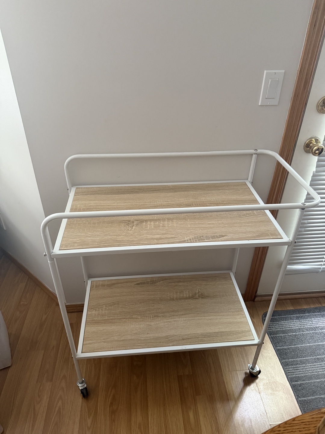 Bar Cart- White & Wood